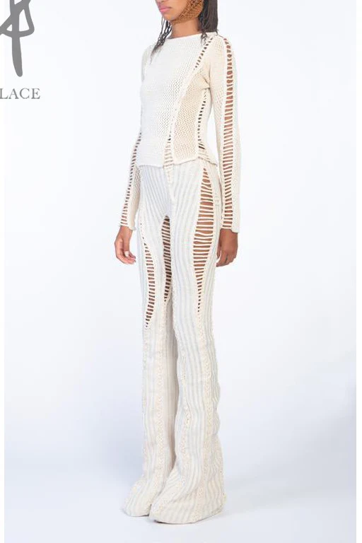 ISA BOULDER Slit Ripped Pants IB-22PT01-MIBAI - Image 7