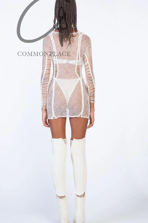 ISA BOULDER Stretch Long Sleeve Dress with Underwear 22DR10 - Image 7