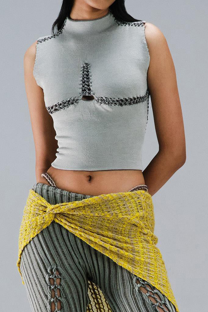ISA BOULDER stretch top RS24WTP02 rock silver