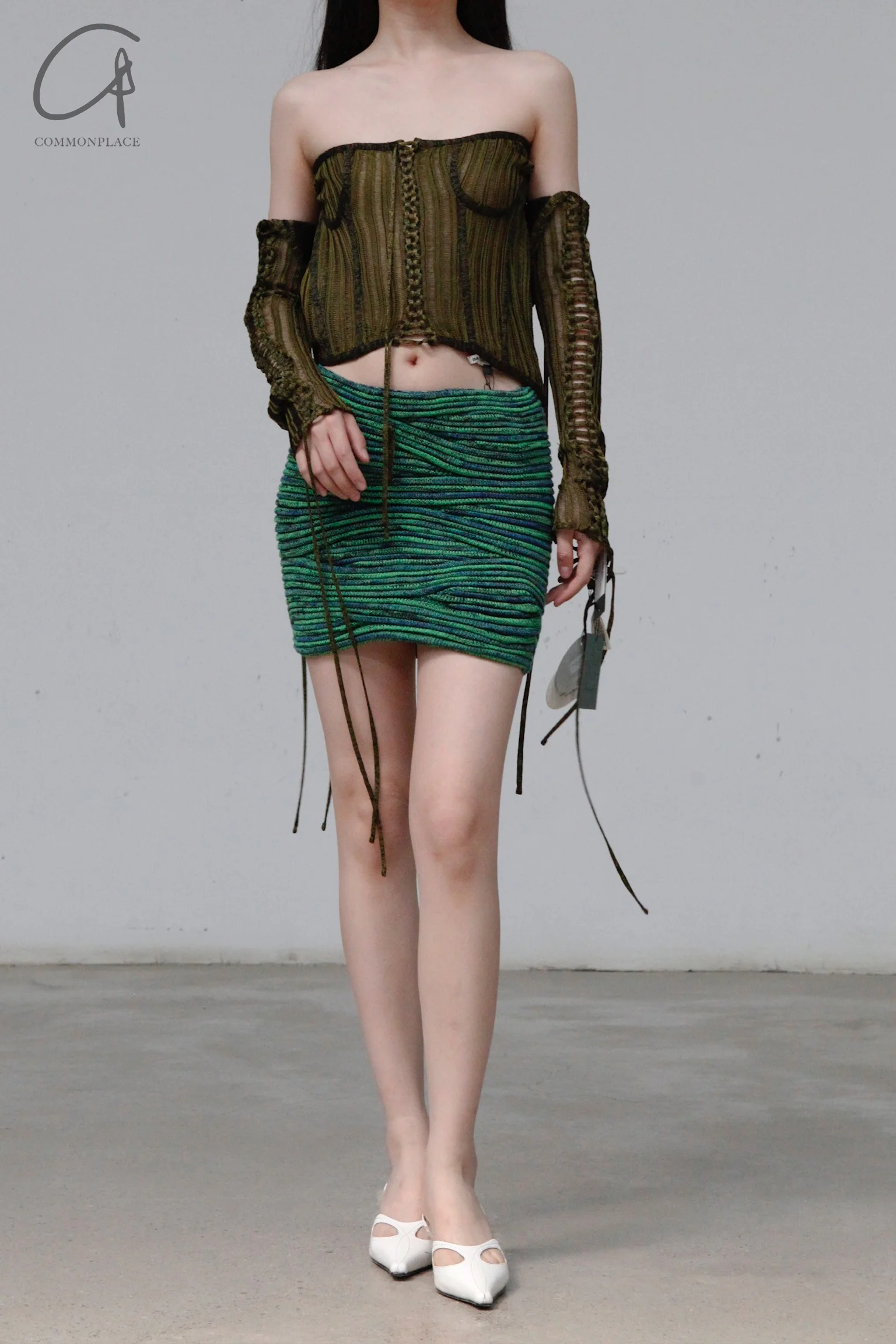 ISA BOULDER Double-sided stretchable herringbone bra series Indonesia IB-22TP18-JUNLV Army Green - Image 4