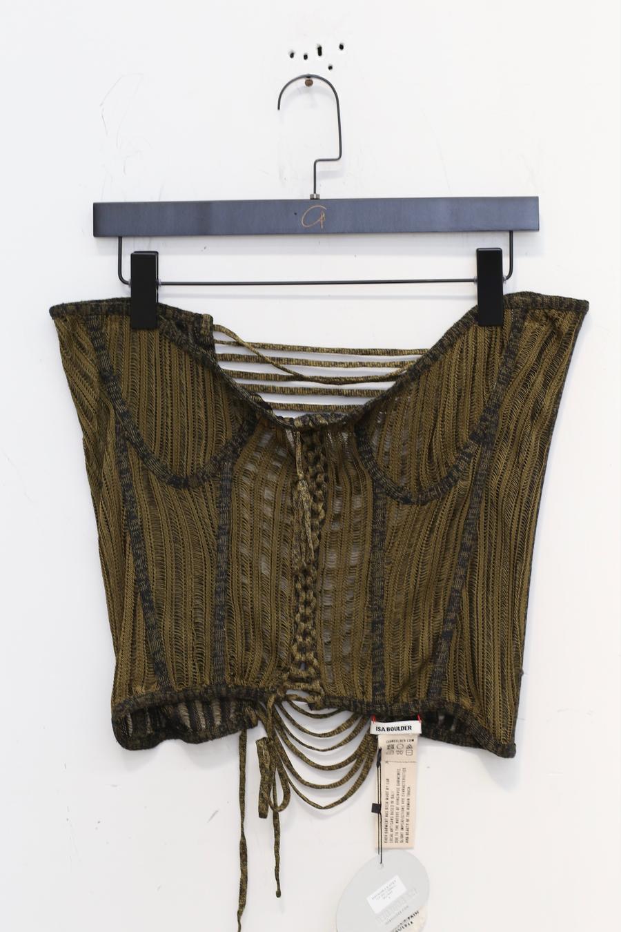 ISA BOULDER Double-sided stretchable herringbone bra series Indonesia IB-22TP18-JUNLV Army Green - Image 9