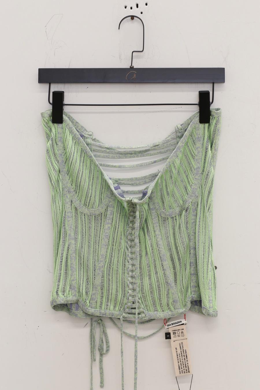 ISA BOULDER Reversible Stretchable Herringbone Corset Indonesia IB-22TP18-BHL Mint Green