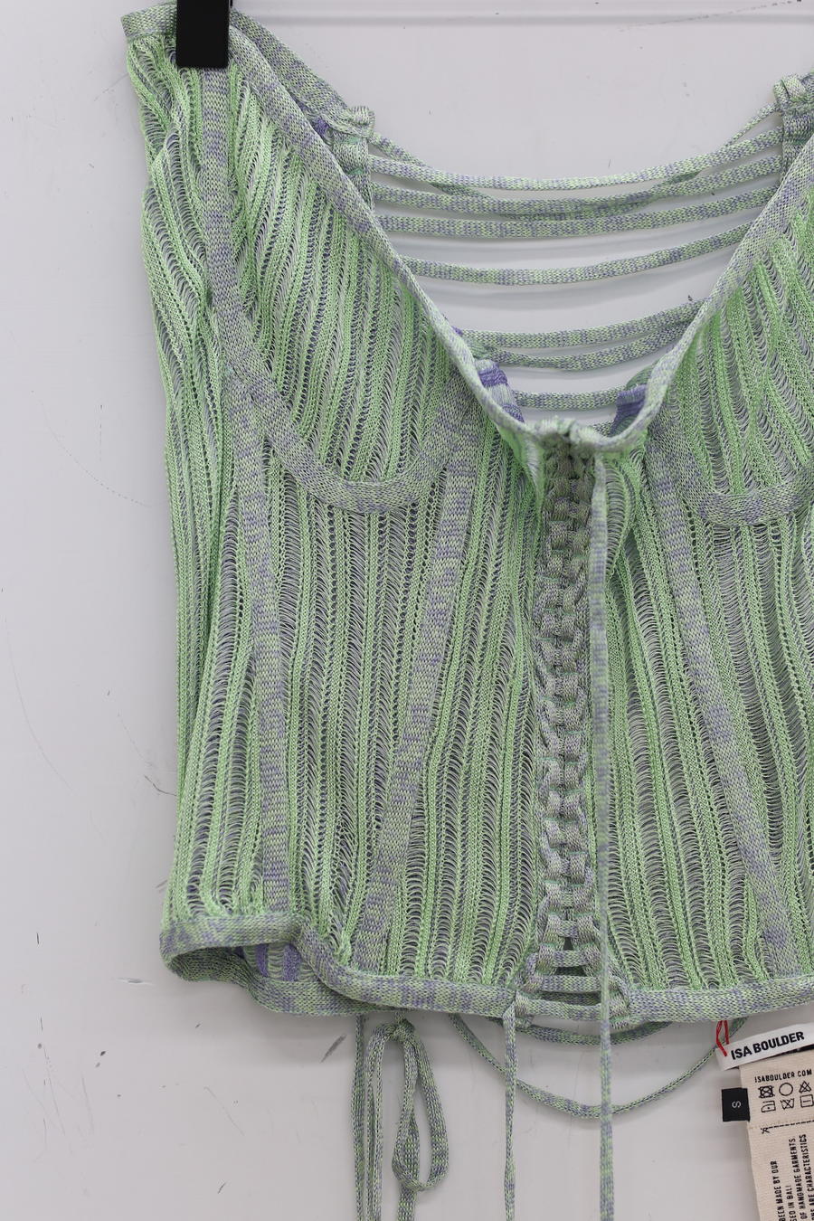 ISA BOULDER Reversible Stretchable Herringbone Corset Indonesia IB-22TP18-BHL Mint Green - Image 2