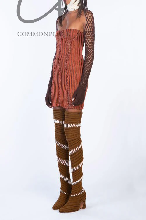 ISA BOULDER Stretchable Corset (Worn Back) 22DR07B Rust - Image 3