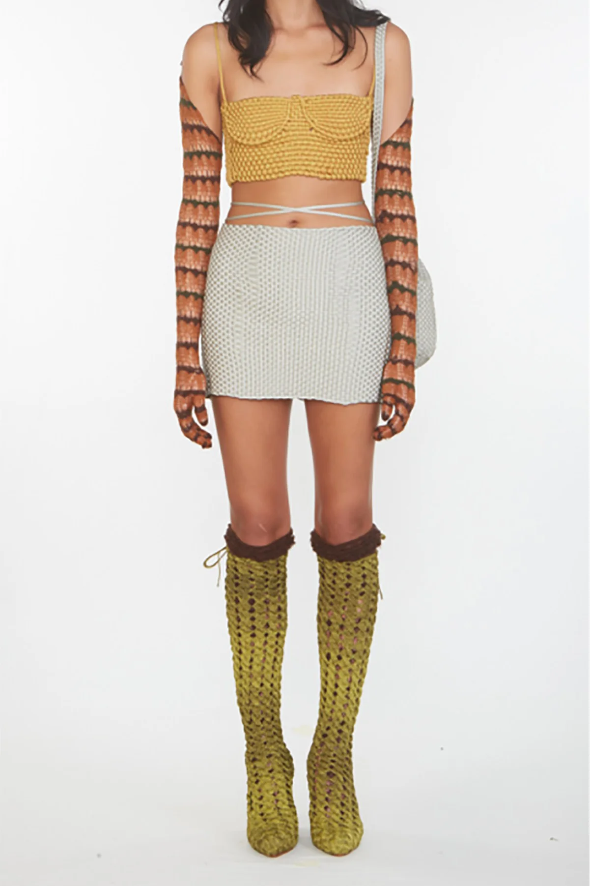 ISA BOULDER two-piece body-shaping woven mini skirt 23AW PF23WHSK02 - Image 3