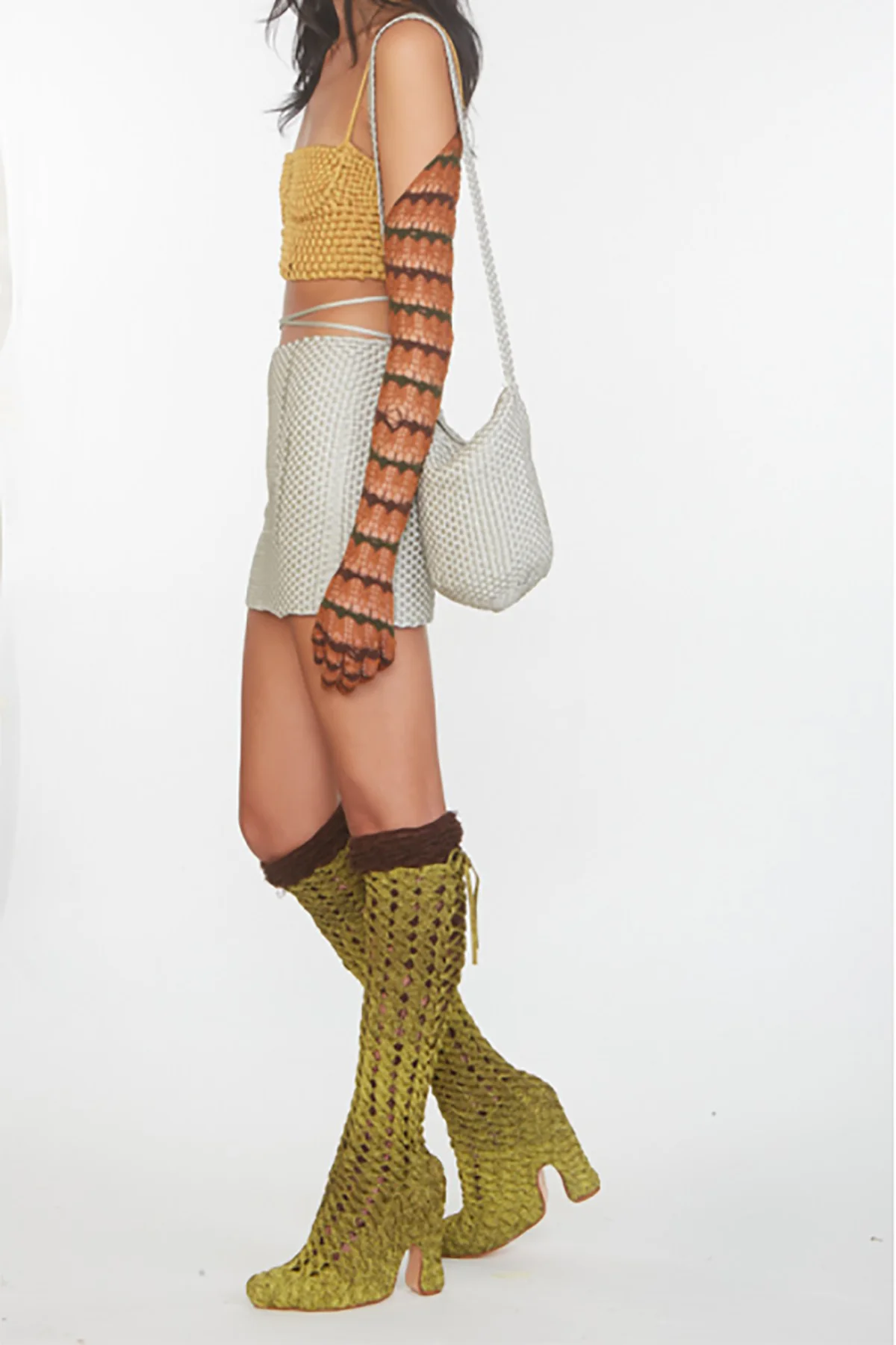 ISA BOULDER two-piece body-shaping woven mini skirt 23AW PF23WHSK02 - Image 5