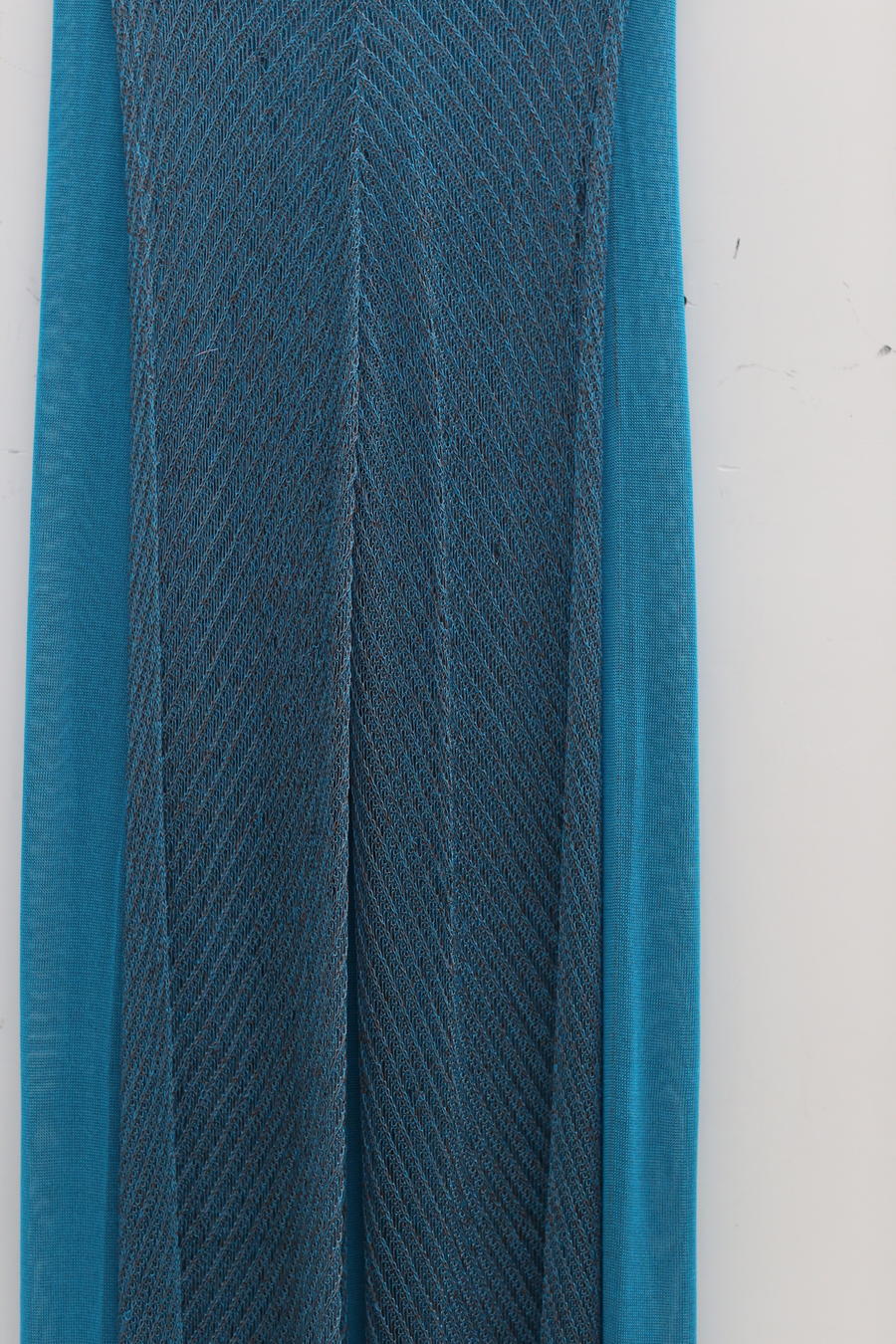 ISA BOULDER Two-piece moiré straight-leg pants RS23PT2 Dark Teal - Image 3