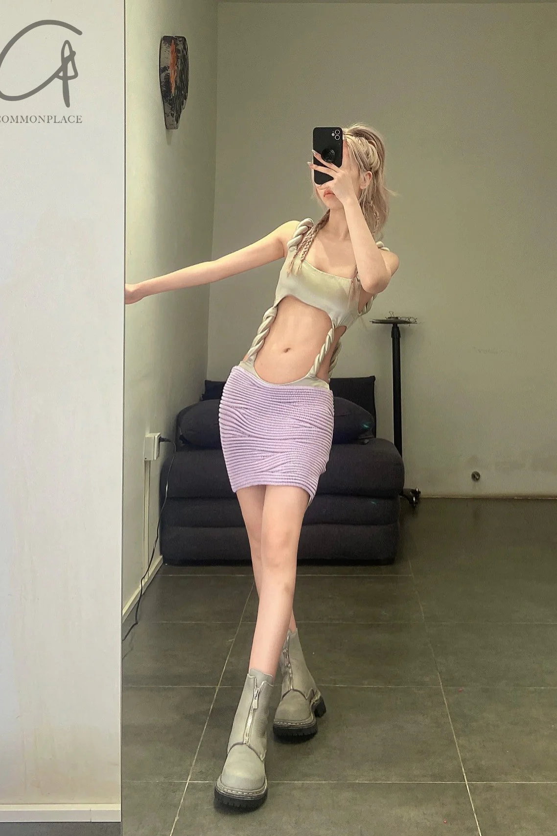 ISA BOULDER Wavy Mini Skirt SS22K36 - Image 15
