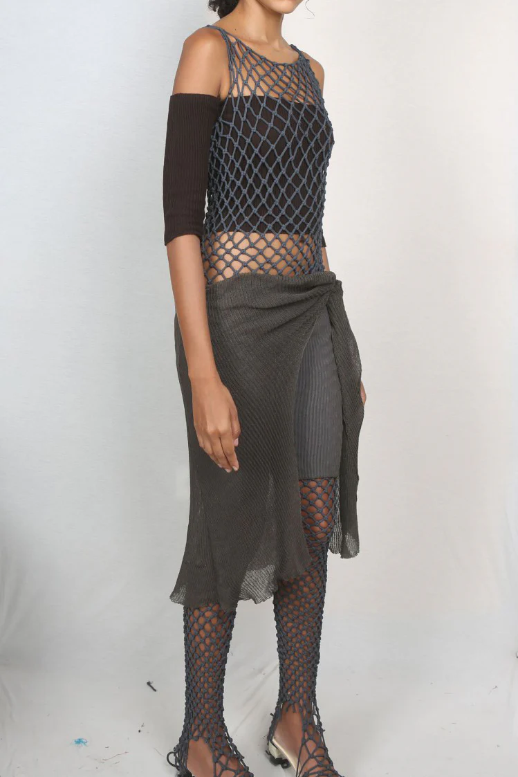 ISA BOULDER Wrap Dress Indonesia IB-WPN104-YG Laurel - Image 6