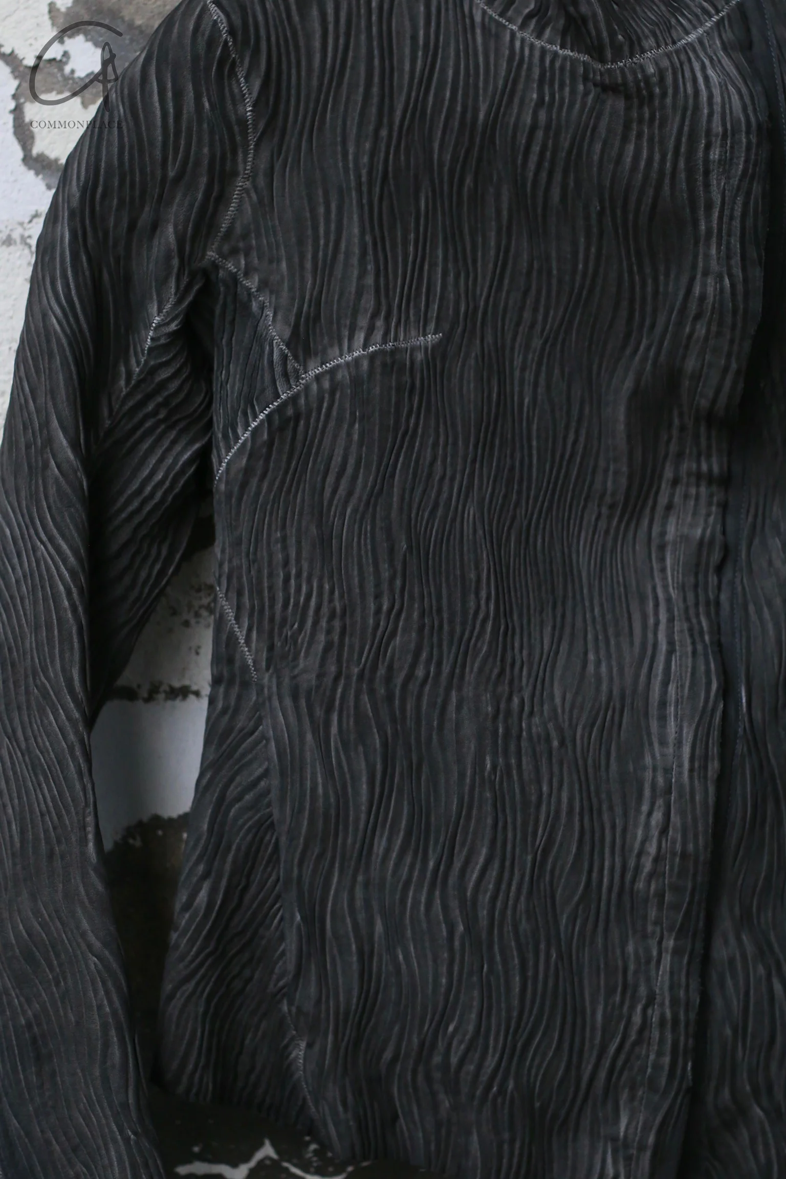 isaac sellam Back keel oblique zipper stand collar jacket France IS-INCARNÉE-MAREE BASSE-QIAN Lead INCARNÉE-MAREE BASSE - Image 3