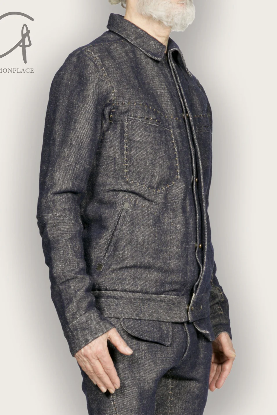 isaac sellam blue denim jacket REFRACTAIRE-NIMES - Image 15