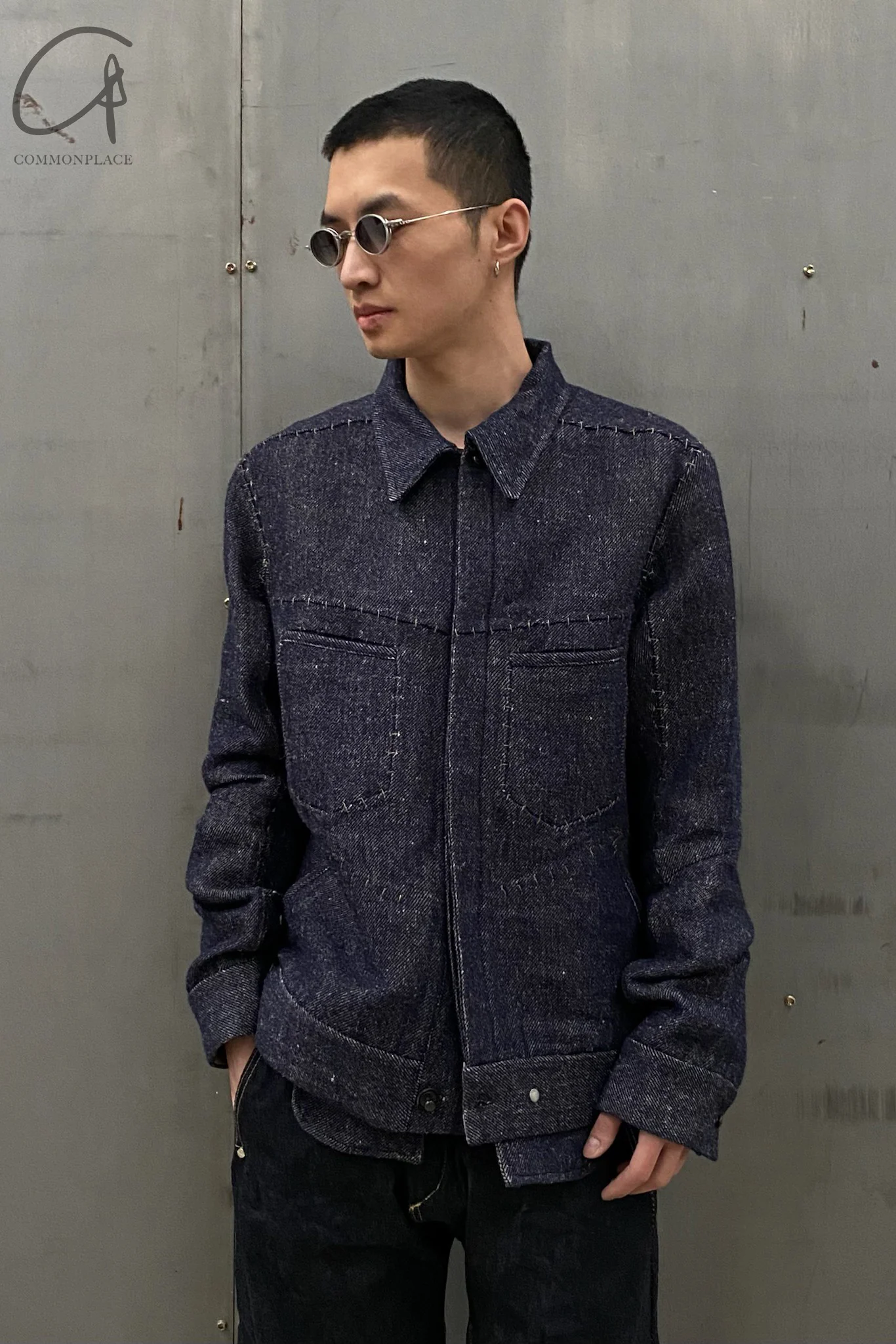 isaac sellam blue denim jacket REFRACTAIRE-NIMES - Image 4