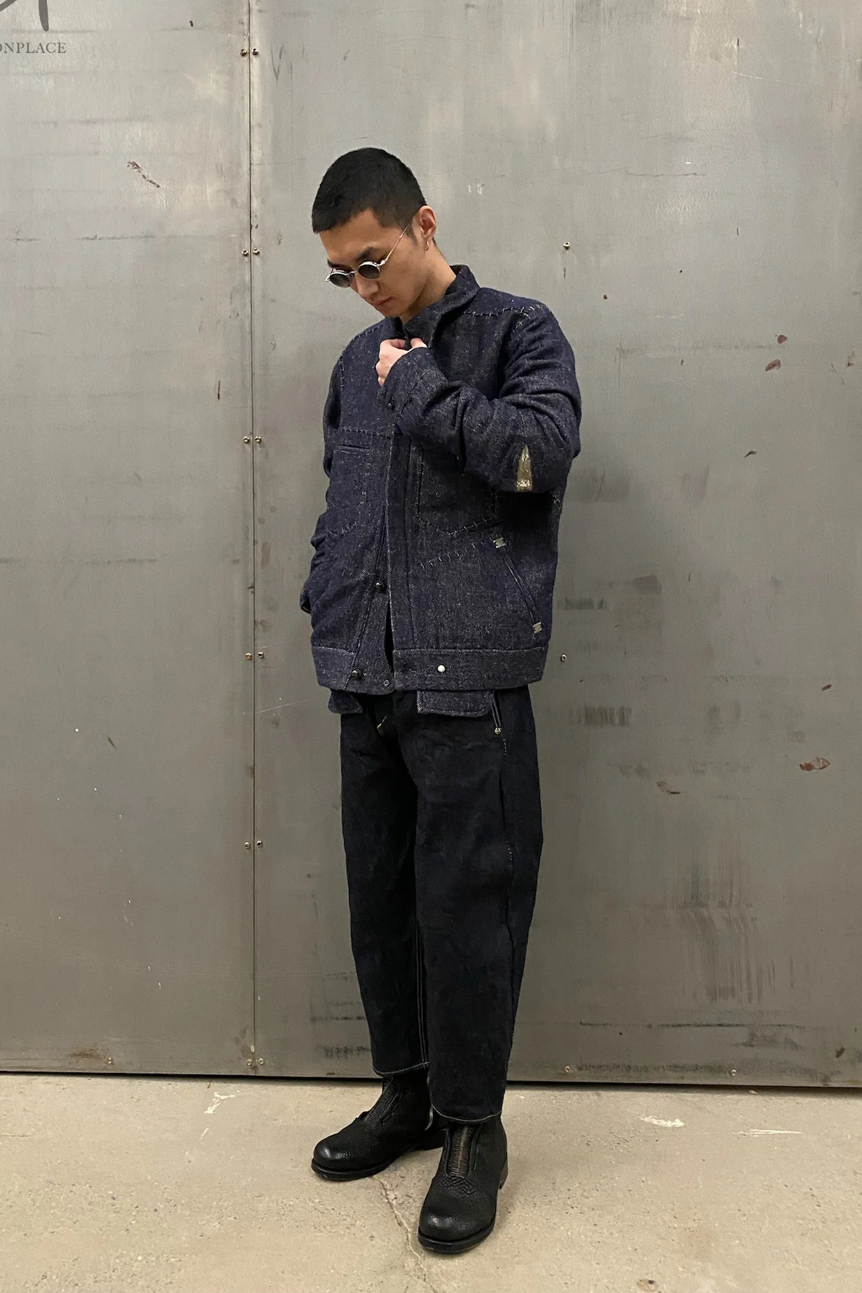 isaac sellam blue denim jacket REFRACTAIRE-NIMES - Image 7