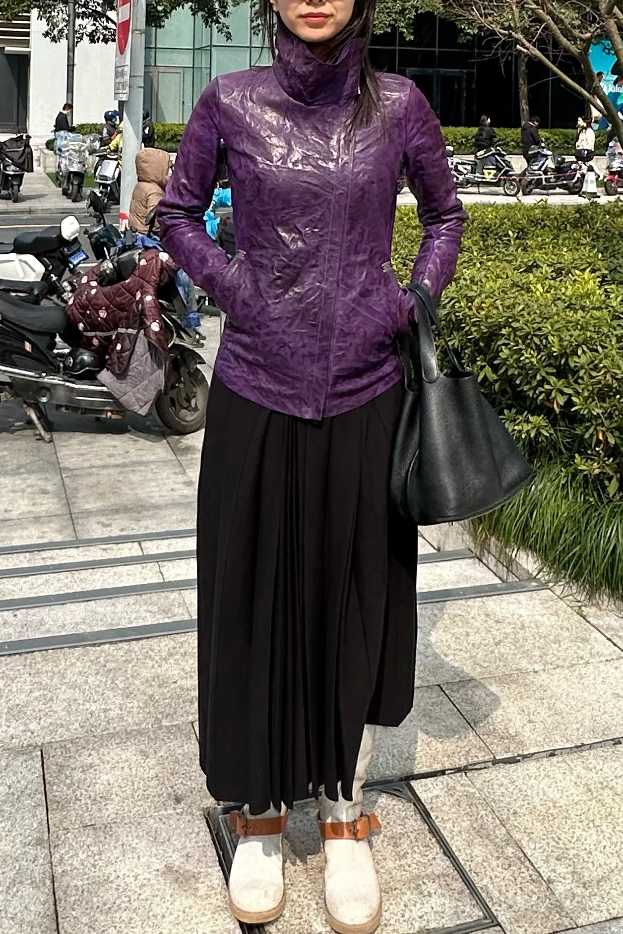 isaac sellam purple sheepskin leather jacket PRUDENTE CRASSE POUILLE PURPLE RAIN PIS1 - Image 21