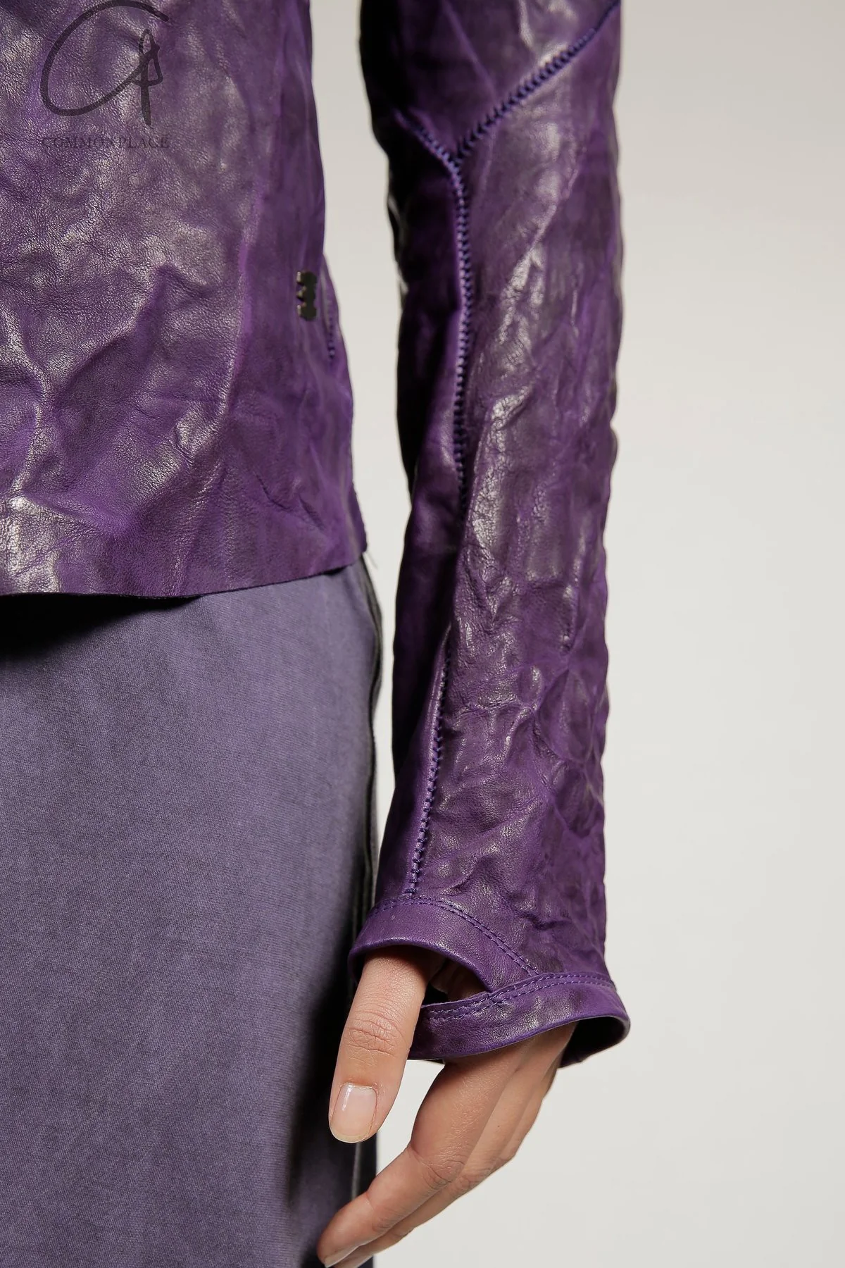 isaac sellam purple sheepskin leather jacket PRUDENTE CRASSE POUILLE PURPLE RAIN PIS1 - Image 9