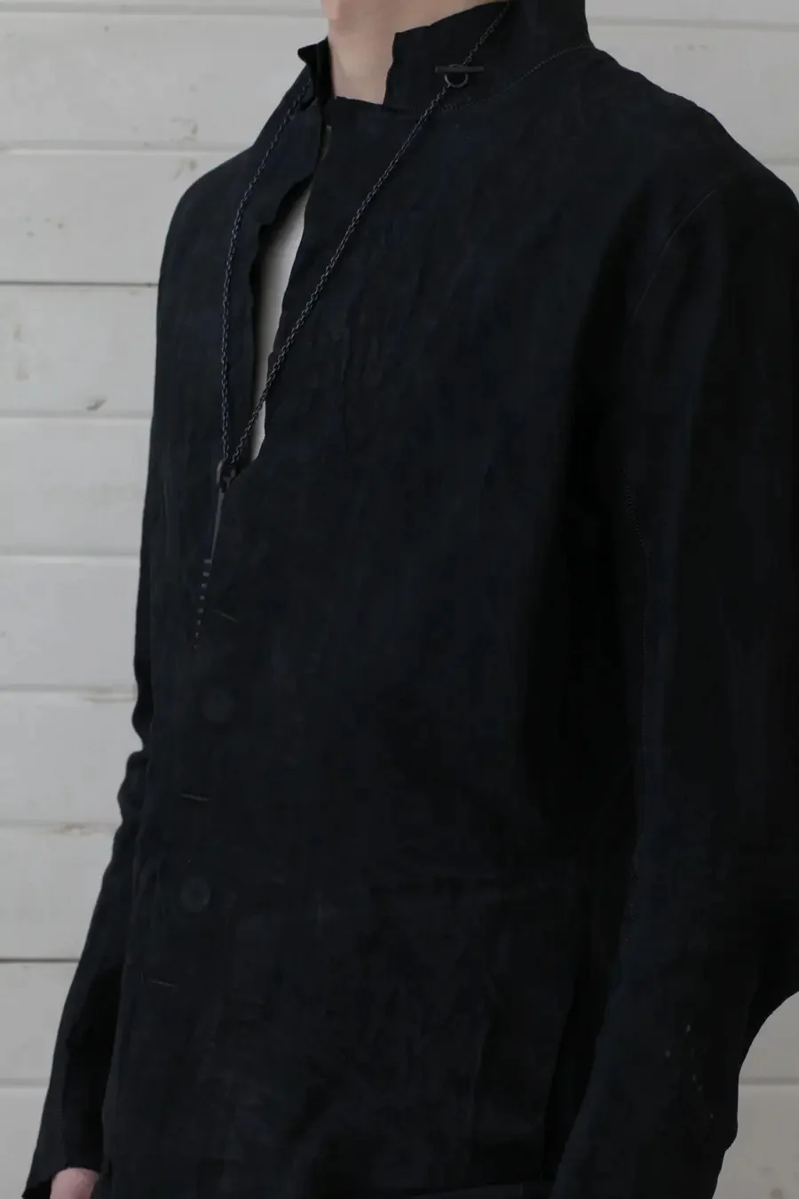 isaac sellam sheepskin leather jacket MACHINAL-VEGETAL E17-NOIR - Image 7