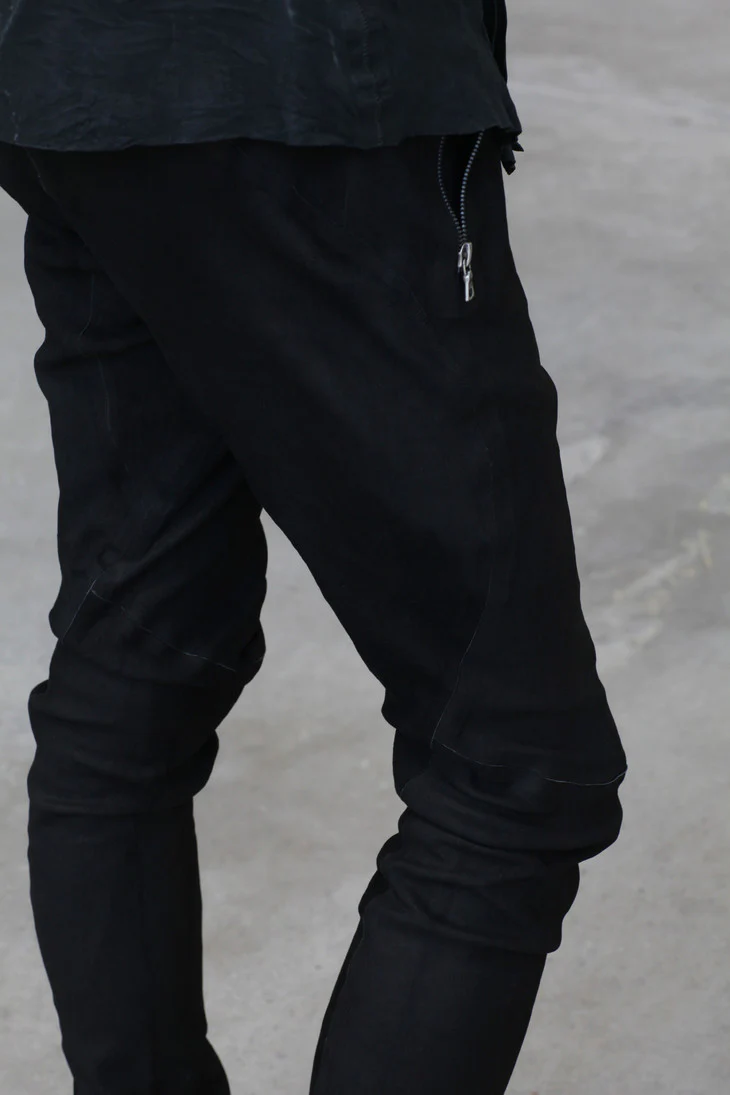 isaac sellam sheepskin pants REDOUTAB LE-STRETCH E17-NOIR - Image 10