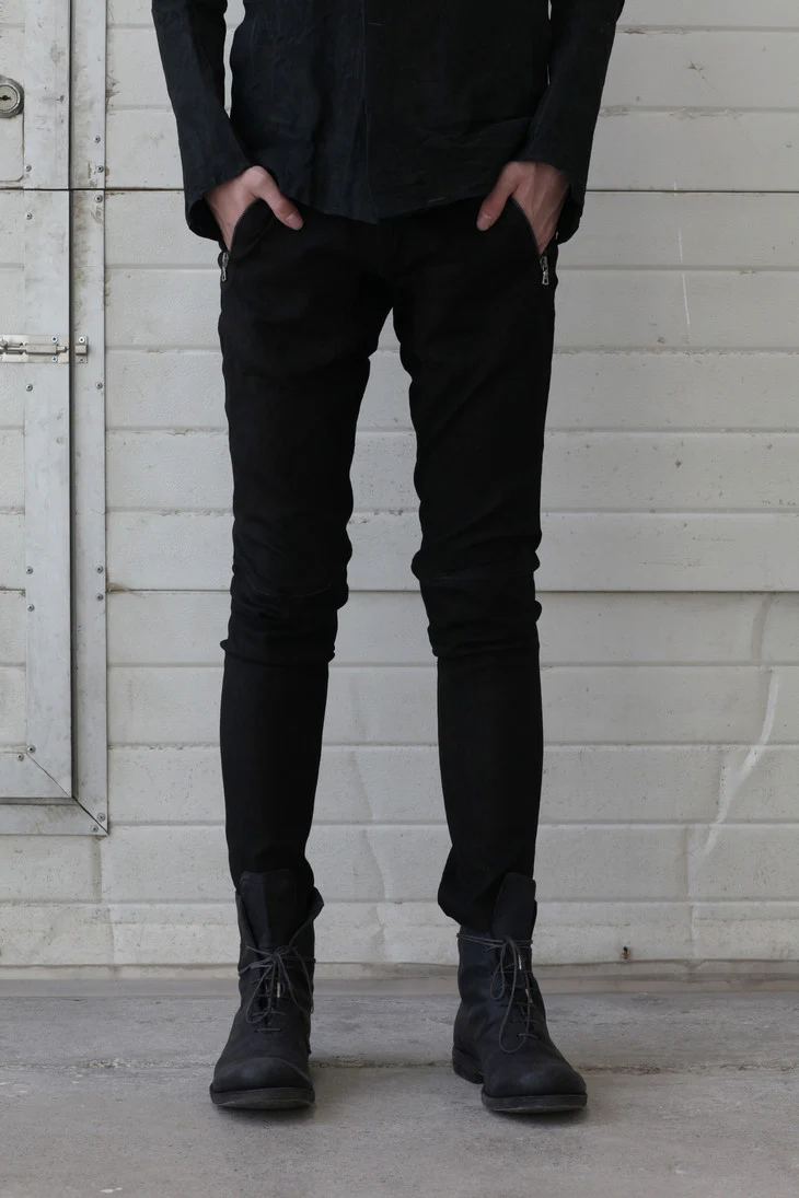 isaac sellam sheepskin pants REDOUTAB LE-STRETCH E17-NOIR - Image 7