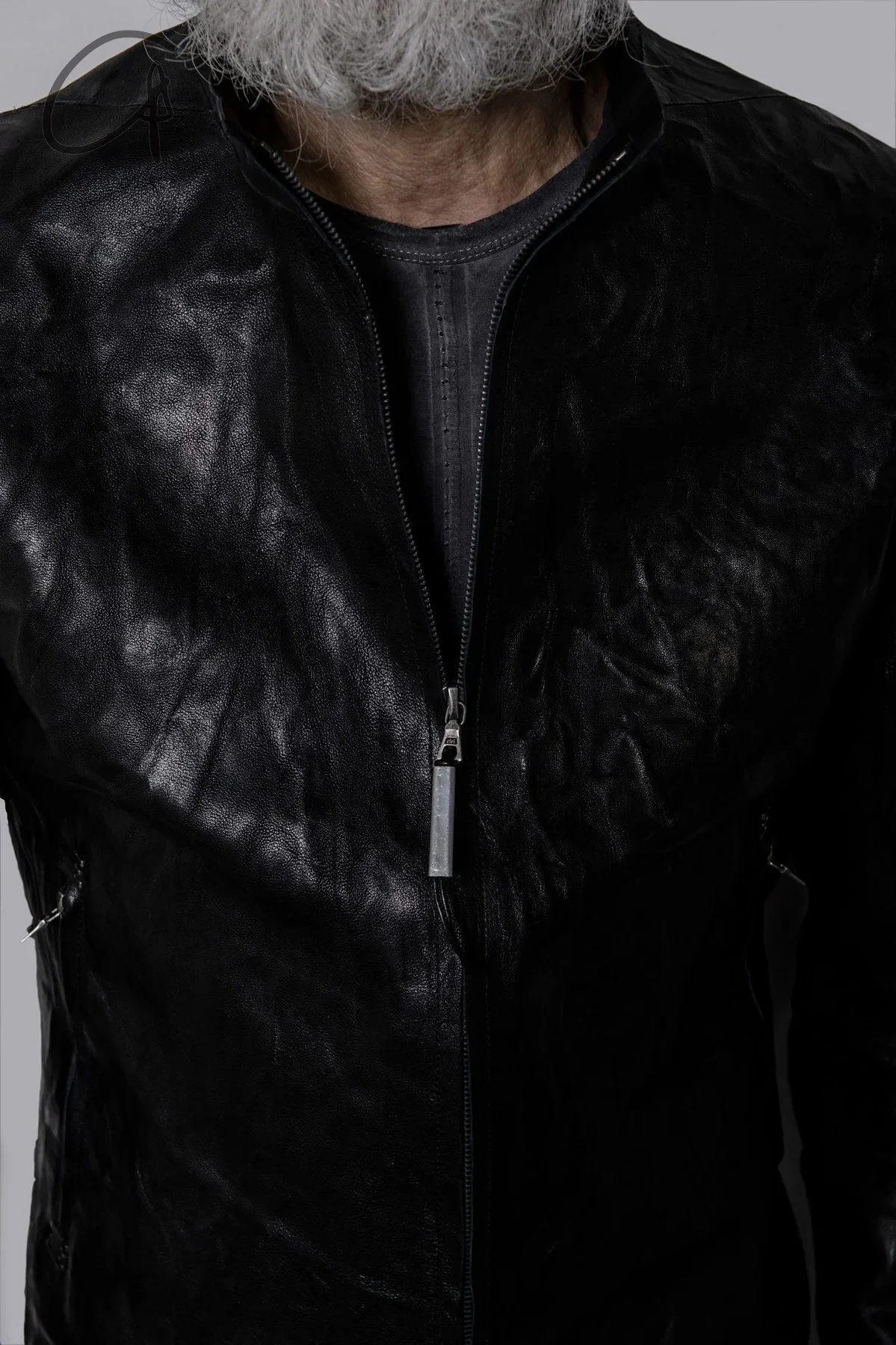 isaac sellam shiny black leather jacket SEAMLESS-CRASSEPOUILLE H24 - Image 5