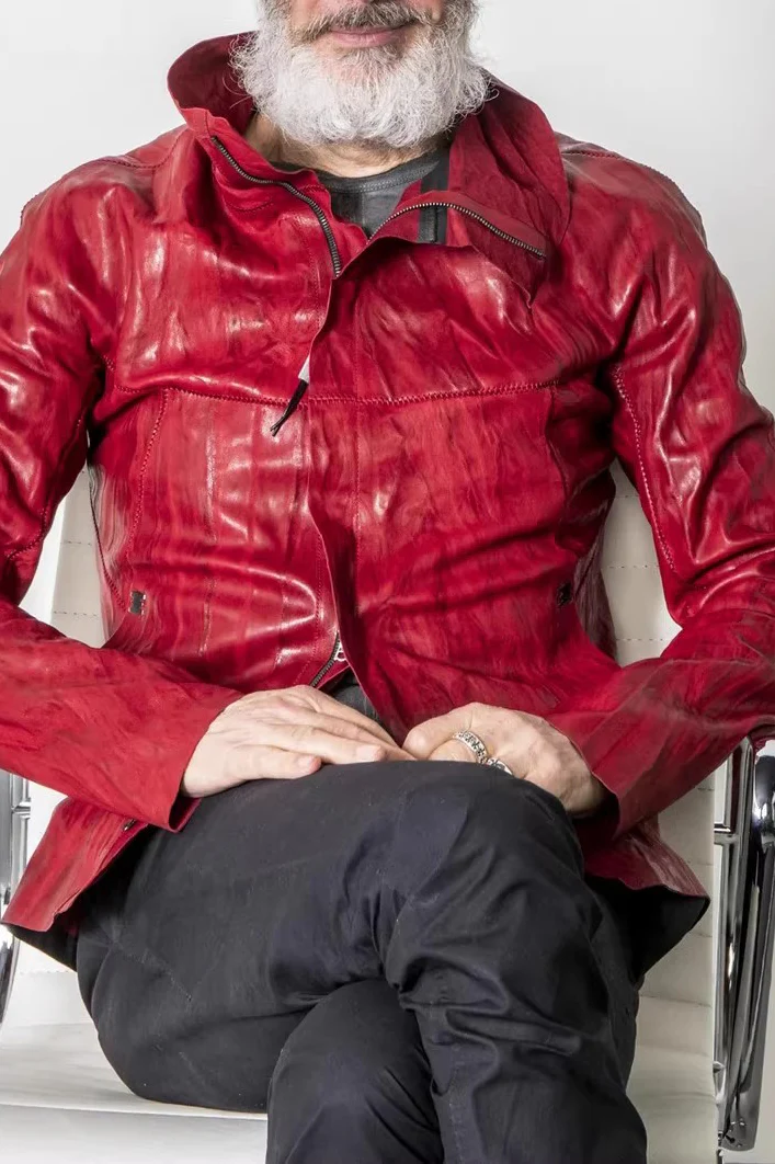 isaac sellam stand collar jacket HUMANOID-CRASSEPOUILLE H24 red - Image 6