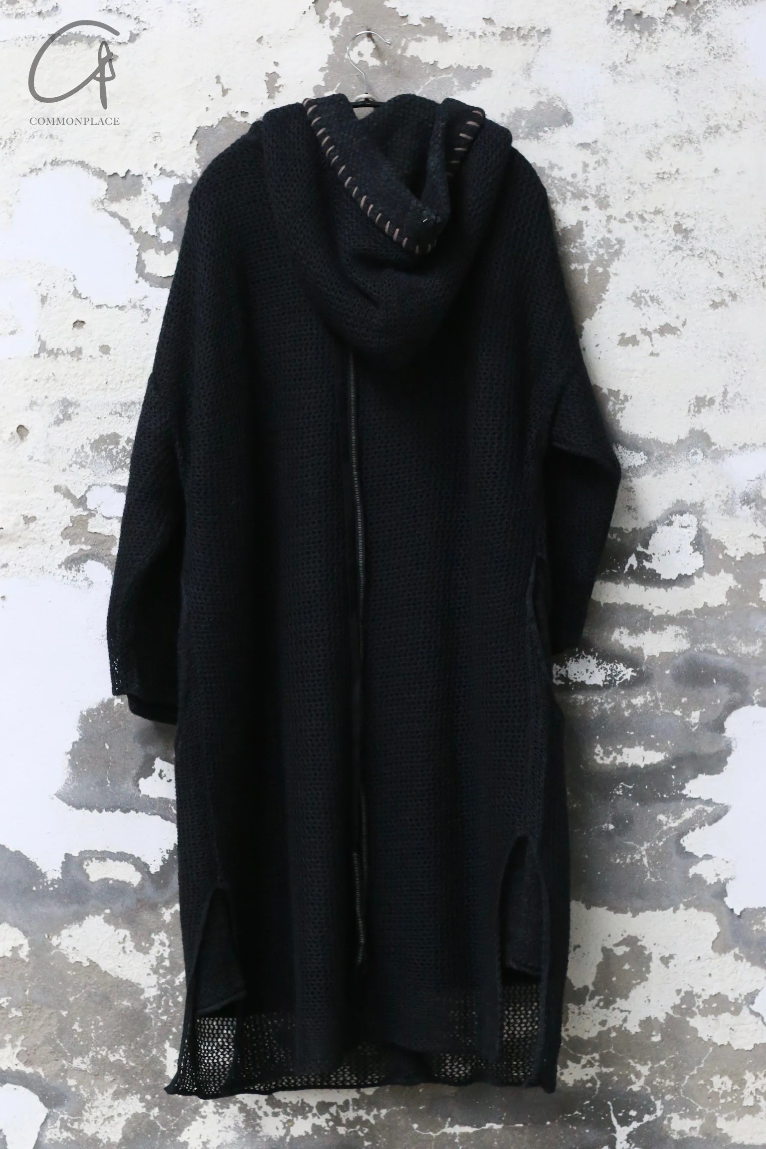 ISÓ Devoa x The Viridi-Anne collaboration knitted coat ISO-ILKC-CCNM-CHARCOAL - Image 4
