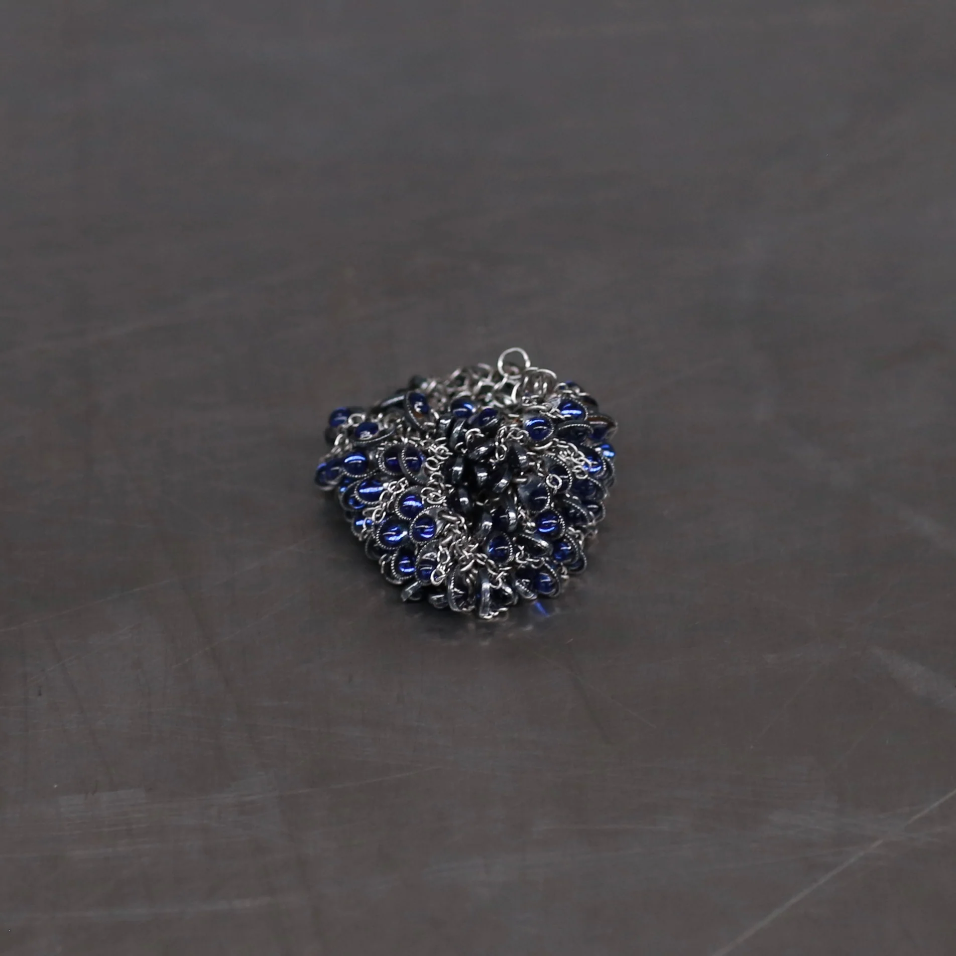 JEAN FRANCOIS MIMILLA steel chain rhinestone ring France handmade JFM-BAG112 SS25-0 - Image 3