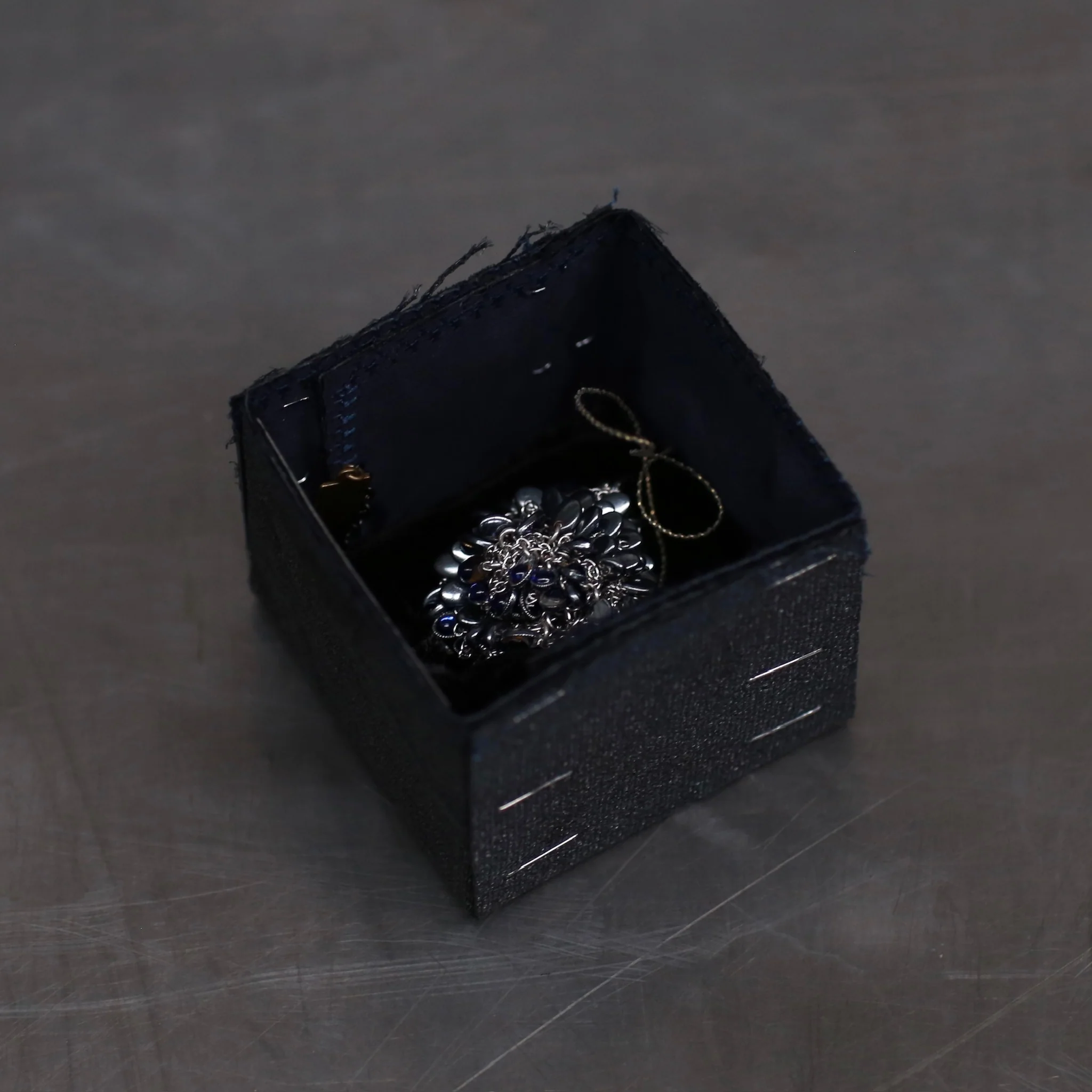 JEAN FRANCOIS MIMILLA steel chain rhinestone ring France handmade JFM-BAG112 SS25-0 - Image 5