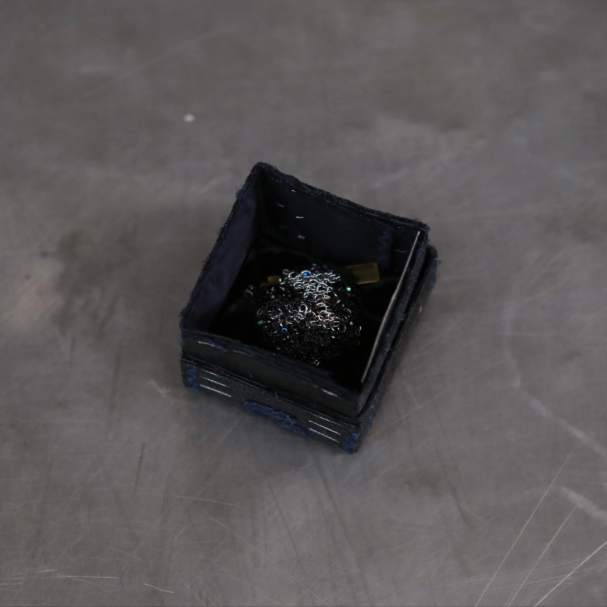 JEAN FRANCOIS MIMILLA steel chain rhinestone ring France handmade JFM-BAG113 SS25-0 - Image 4