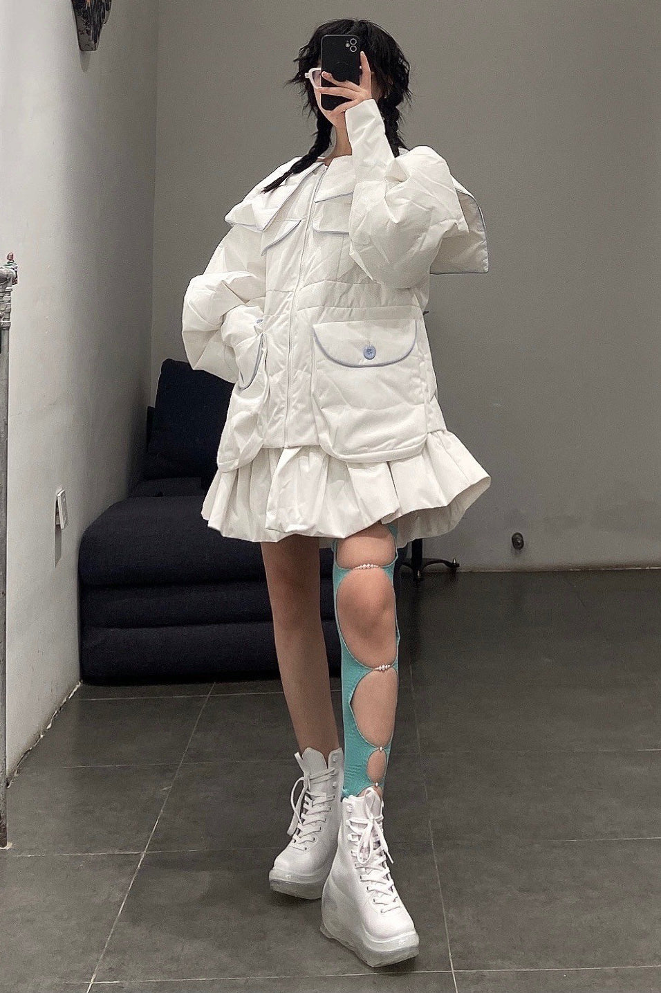 Jenny Fax Japan transparent air cushion original Mary Jane height increasing shoes series collection JF-JFAW21SHOES02-BAI white PJF4 - Image 25
