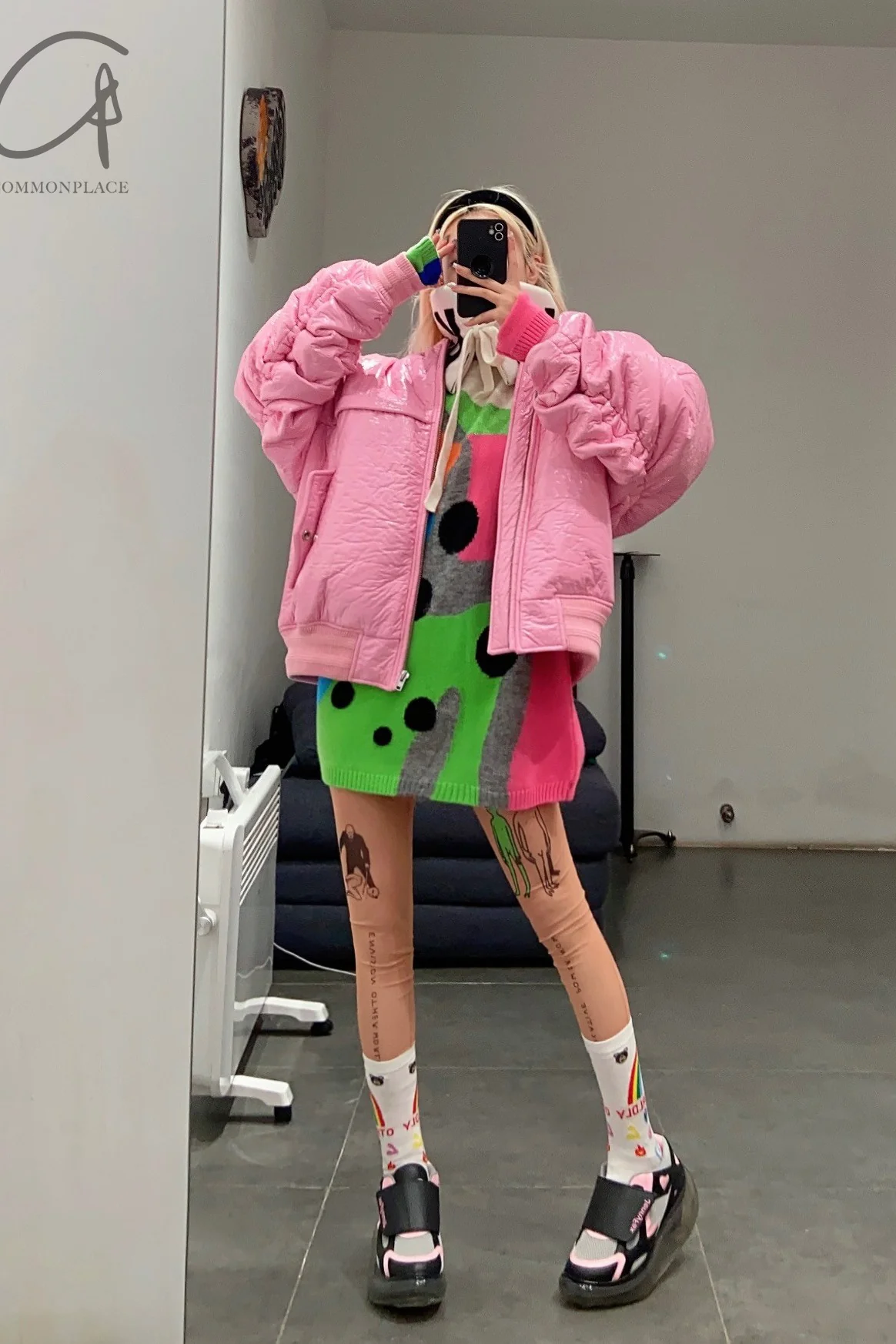 Jenny Fax Japan transparent air cushion original Mary Jane height increasing shoes series collection JF-JFAW22SHOES04-HEIFEN black powder PJF4 - Image 17