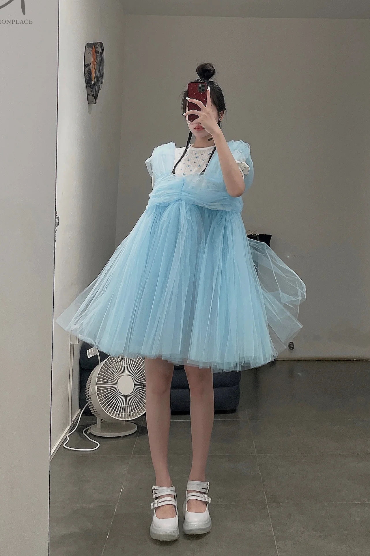 Jennyfax Dynamic Tulle Dress JFSS22D021 Blue PJF3 - Image 9