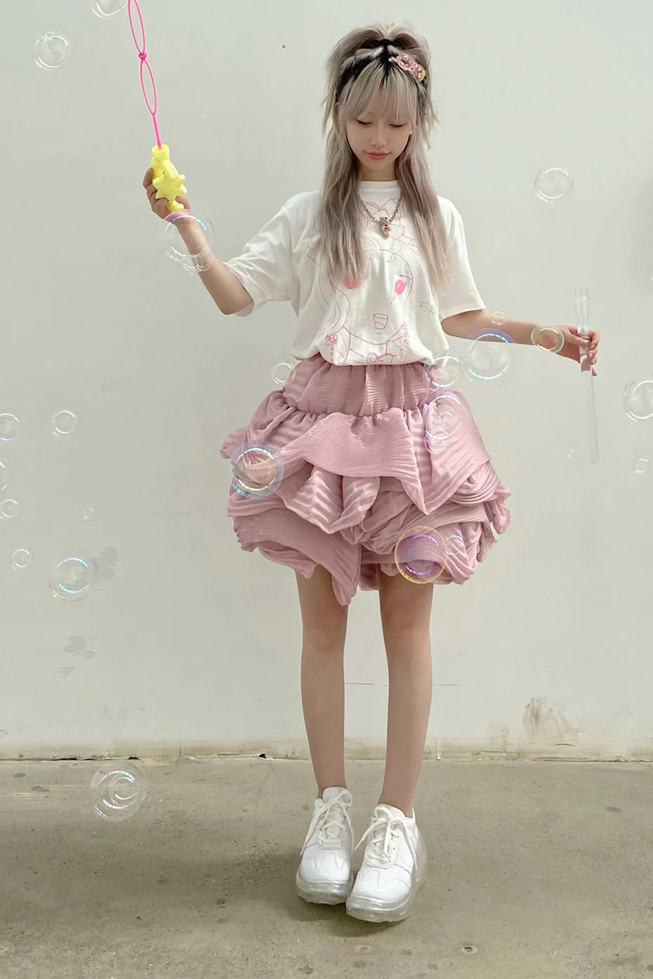 Jenny Fax Japan transparent air cushion original Mary Jane height increasing shoes series collection JF-JFSS22SHOES02-BAI white PJF4 - Image 7