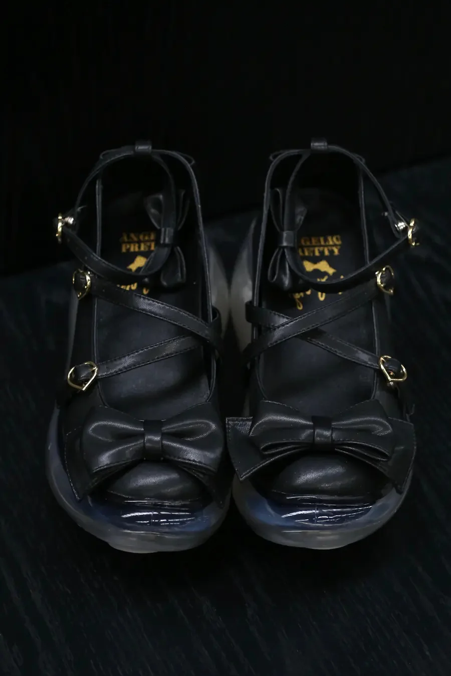 Jenny Fax Japan transparent air cushion original Mary Jane height increasing shoes series collection JF-JFAW23SHOES04-HEIHDJ black bow PJF4 - Image 2