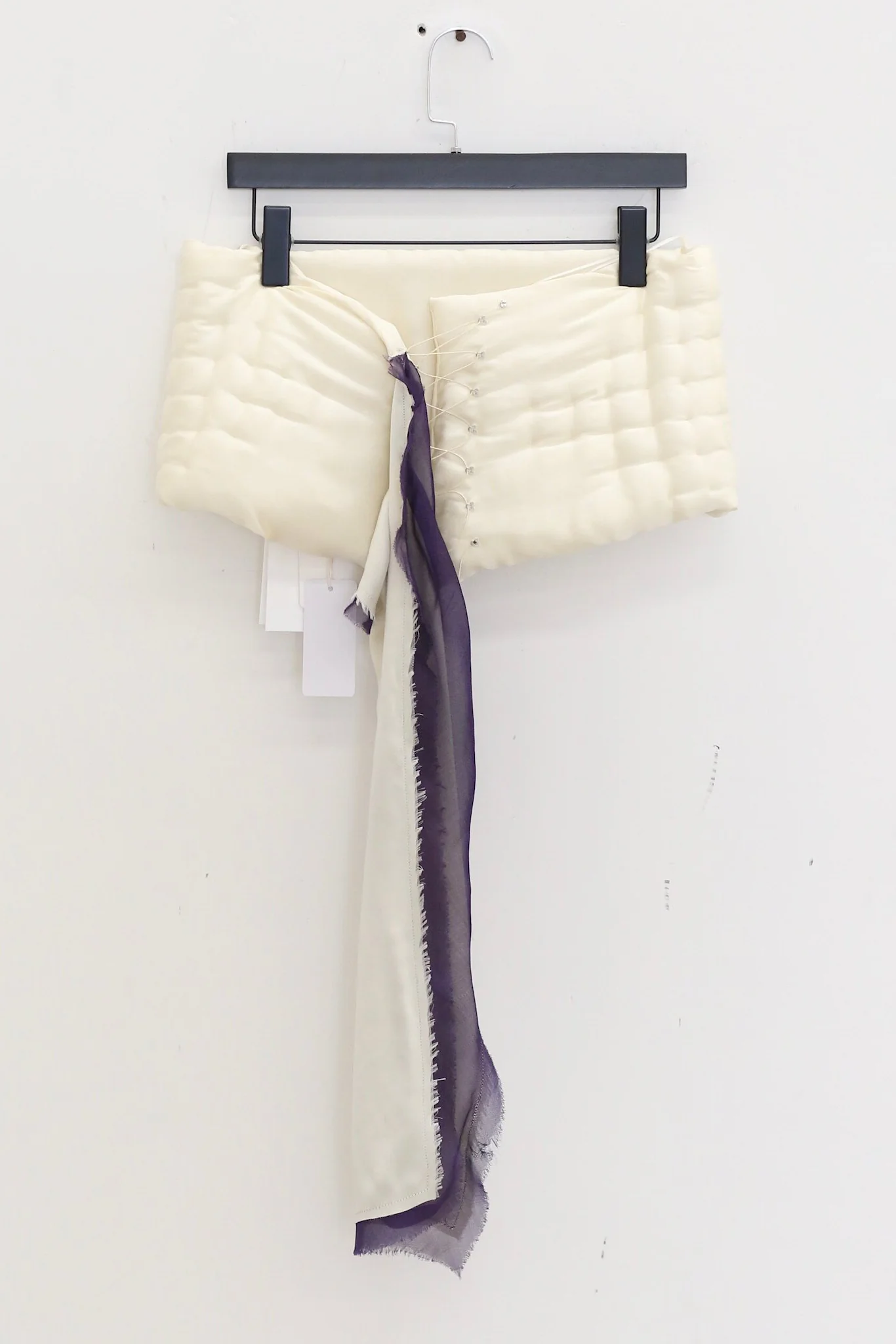 Joyce Bao Spring/Summer 2026 Hand-studded Mini Skirt JB-JB02-03007-1-HUANG Pale Yellow - Image 2