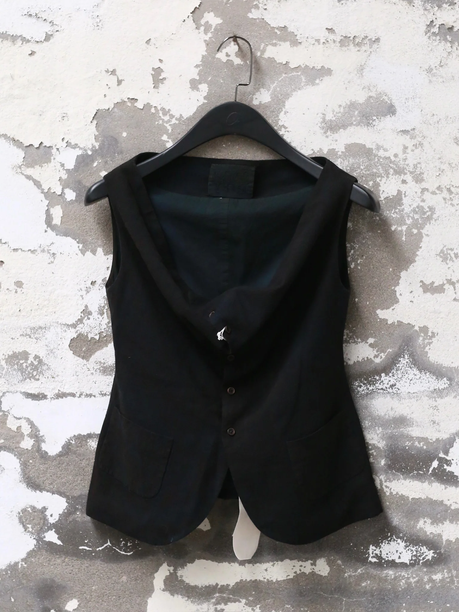 KINYAN LAM 25 Spring/Summer Drop Collar Vest KYL-V2VET01-LAN Blue - Image 7