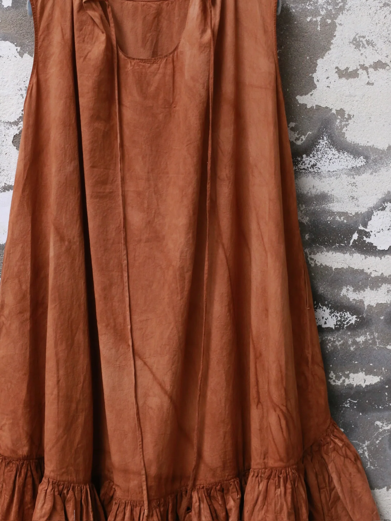 KINYAN LAM 25 Spring/Summer Natural Dye Bubble Dress KYL-V2DRS04-BN-ZONG Brown - Image 11