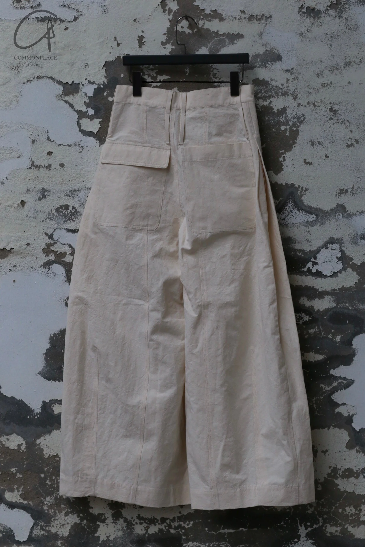 KINYAN LAM cotton and linen wide-leg pants KYL-TRS01-BAI TRS01 White - Image 4