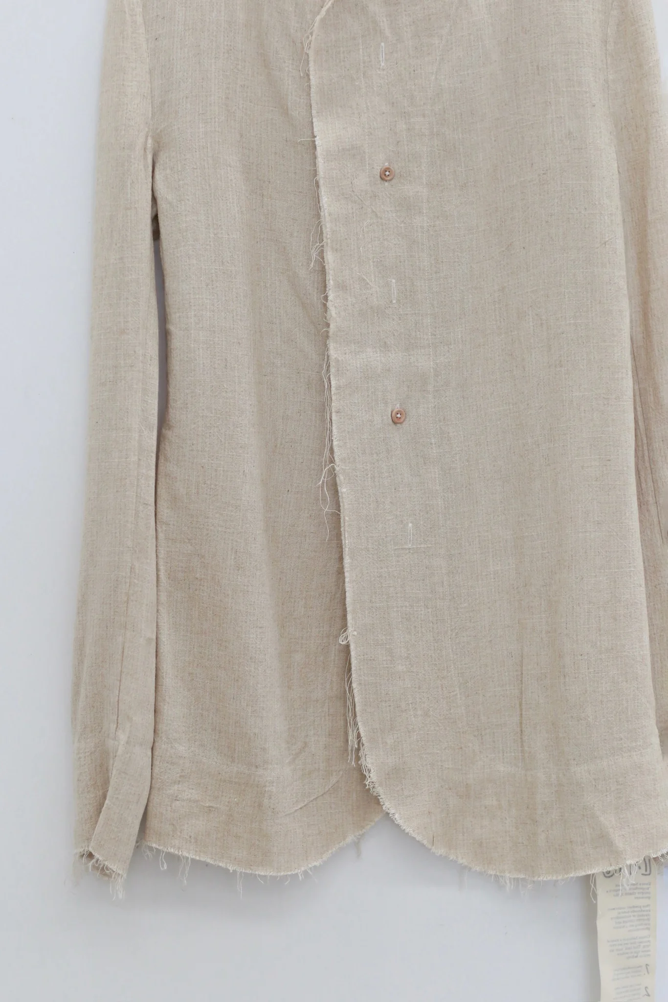 KINYAN LAM frayed turtleneck shirt / pleated relaxed trousers KYL-V3ST03-BAI shirt - Image 2