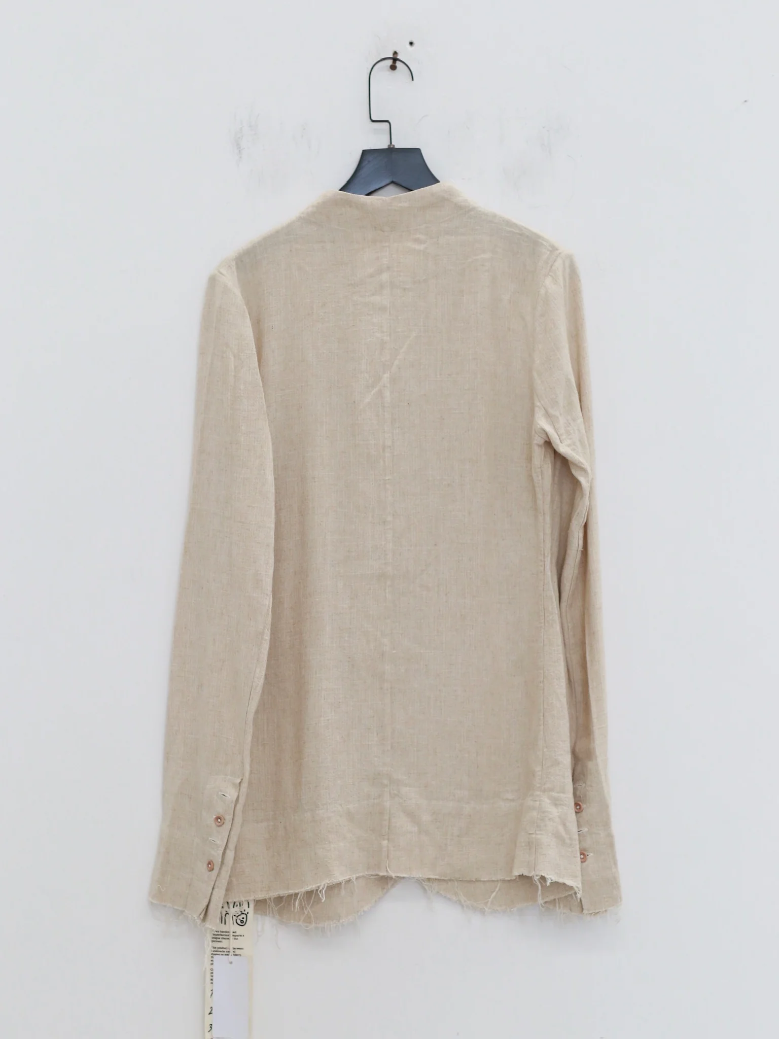 KINYAN LAM frayed turtleneck shirt / pleated relaxed trousers KYL-V3ST03-BAI shirt - Image 4