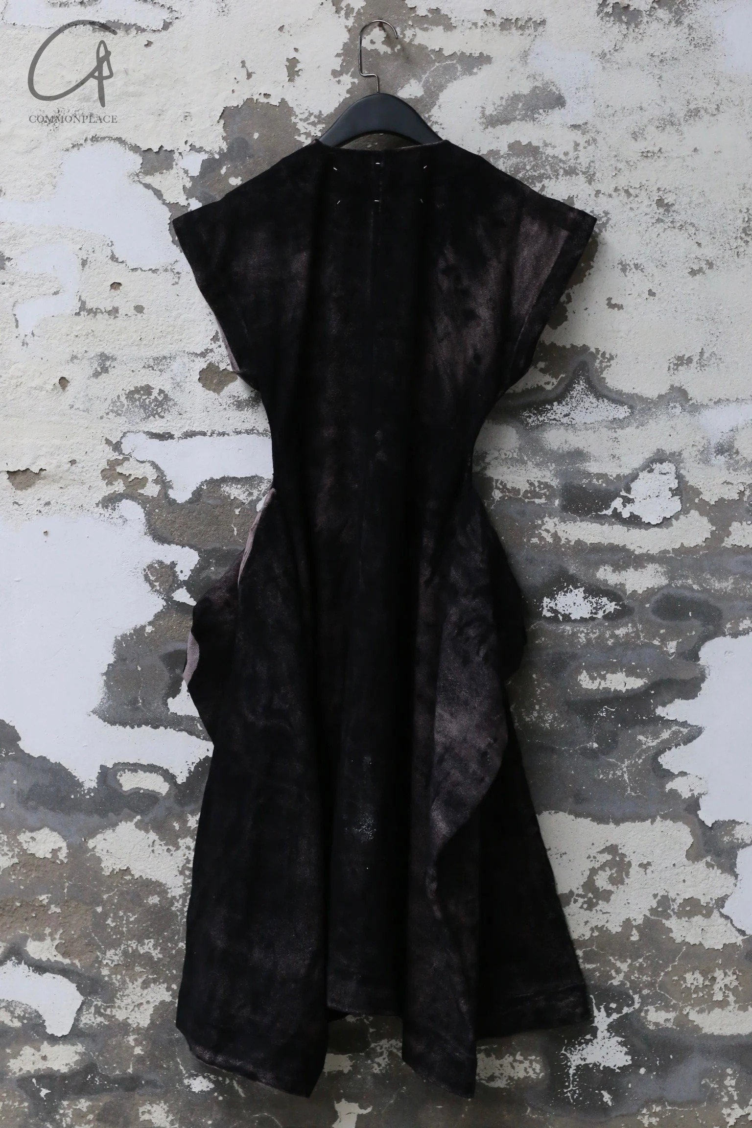 KINYAN LAM Natural dyed hand-painted oblique collar dress KYL-DRS08C-YH Printed KYL-DRS08A - Image 4
