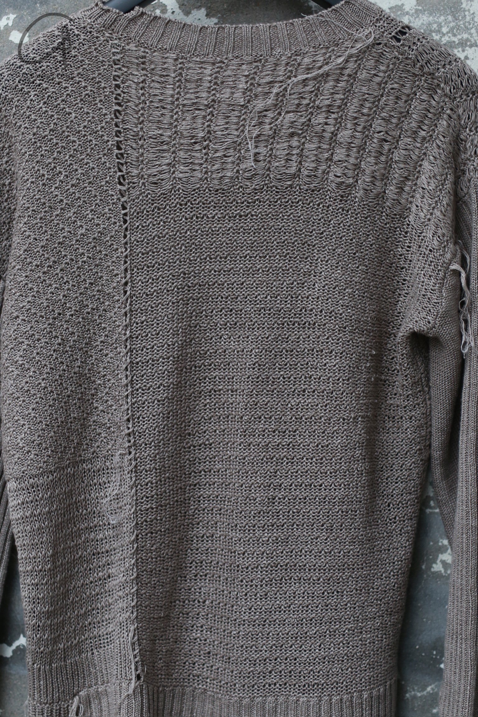 KLASICA 24 Spring/Summer Linen Pullover KLC-24C-KNT036-HUI Gray - Image 3