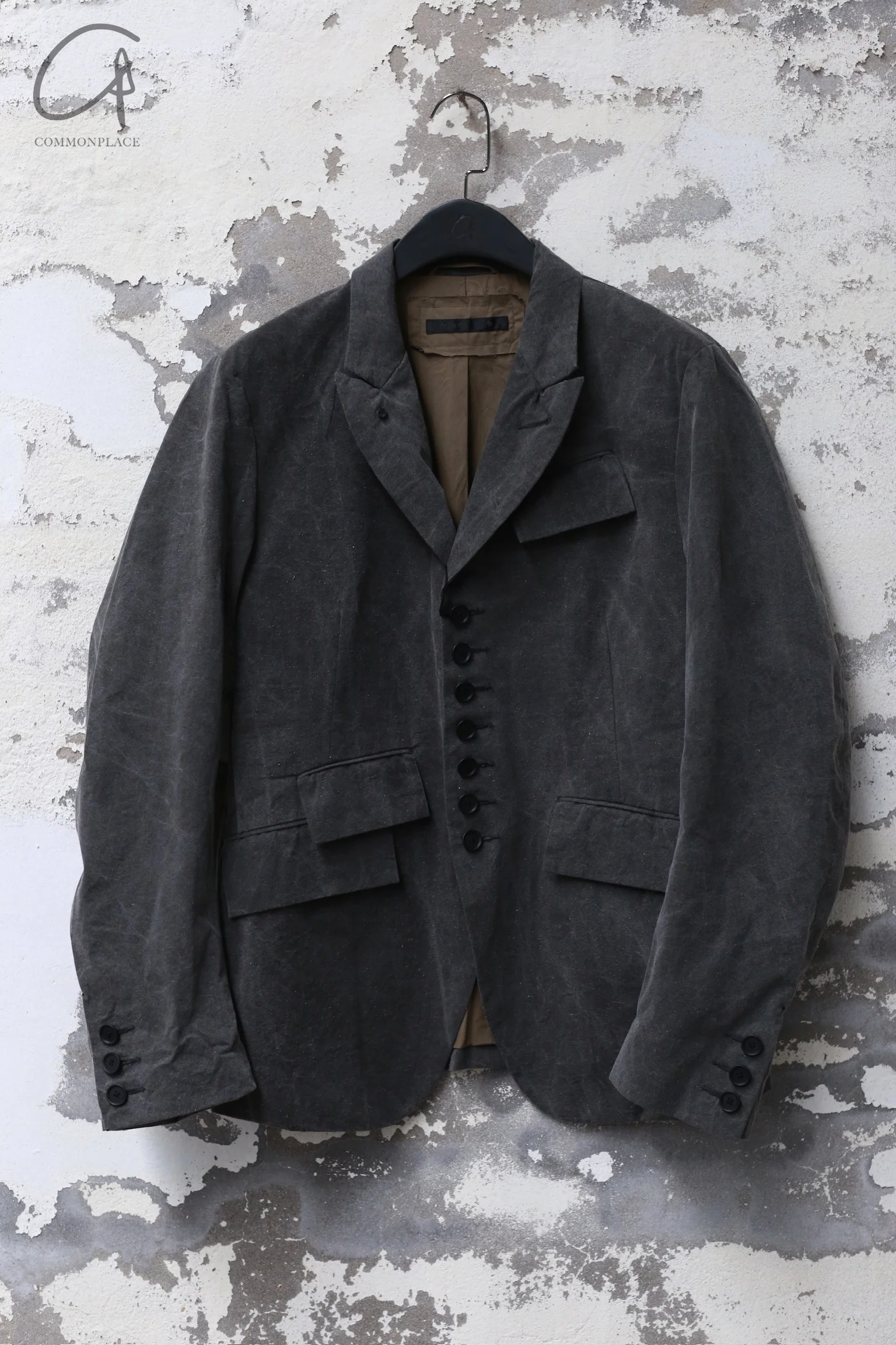 KLASICA 24 Spring/Summer Silk Jacket Cotton KLC-24C-BLZ010-HUIHEI Gray Black