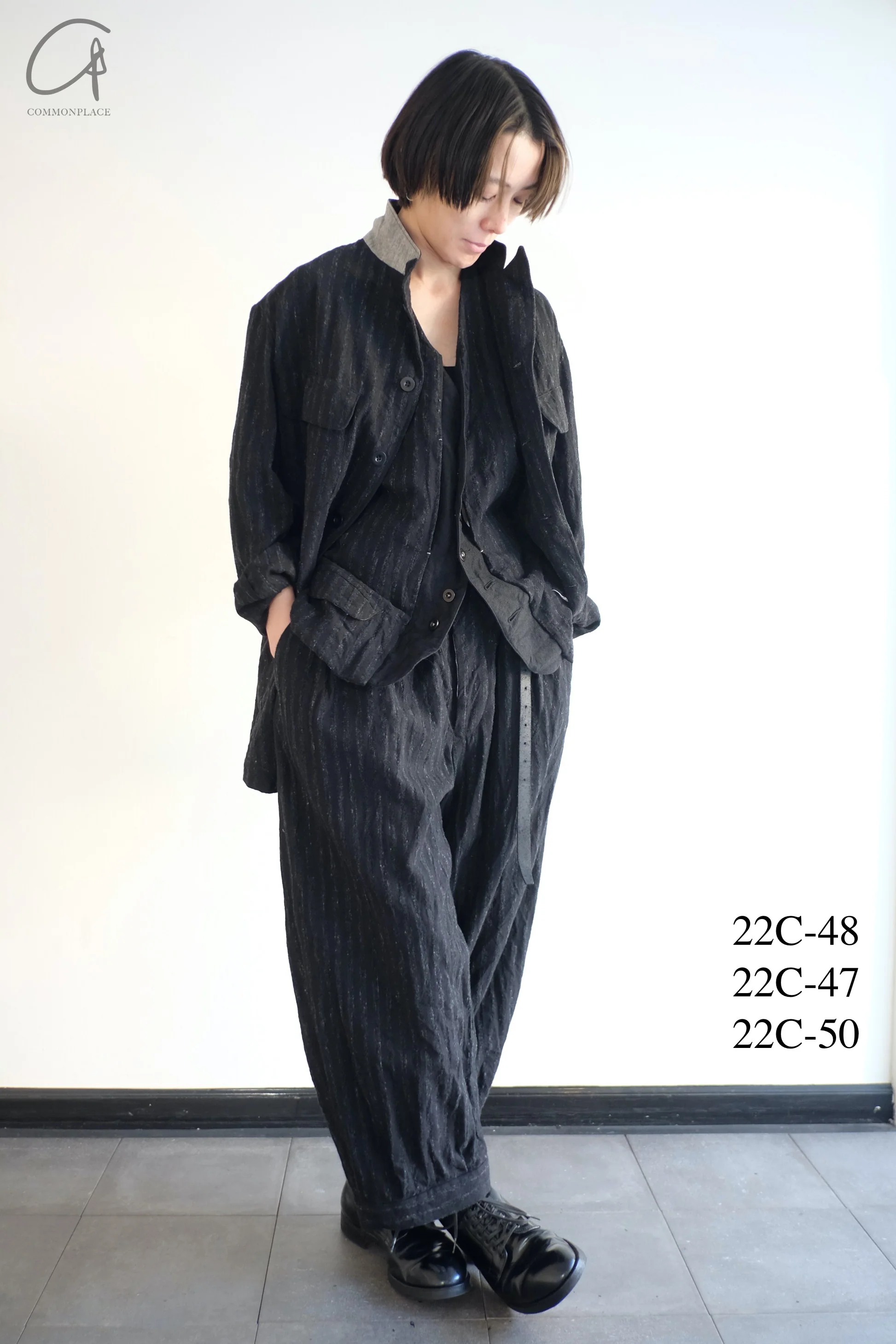 KLASICA ink color striped jacket 22C-48JKT - Image 14