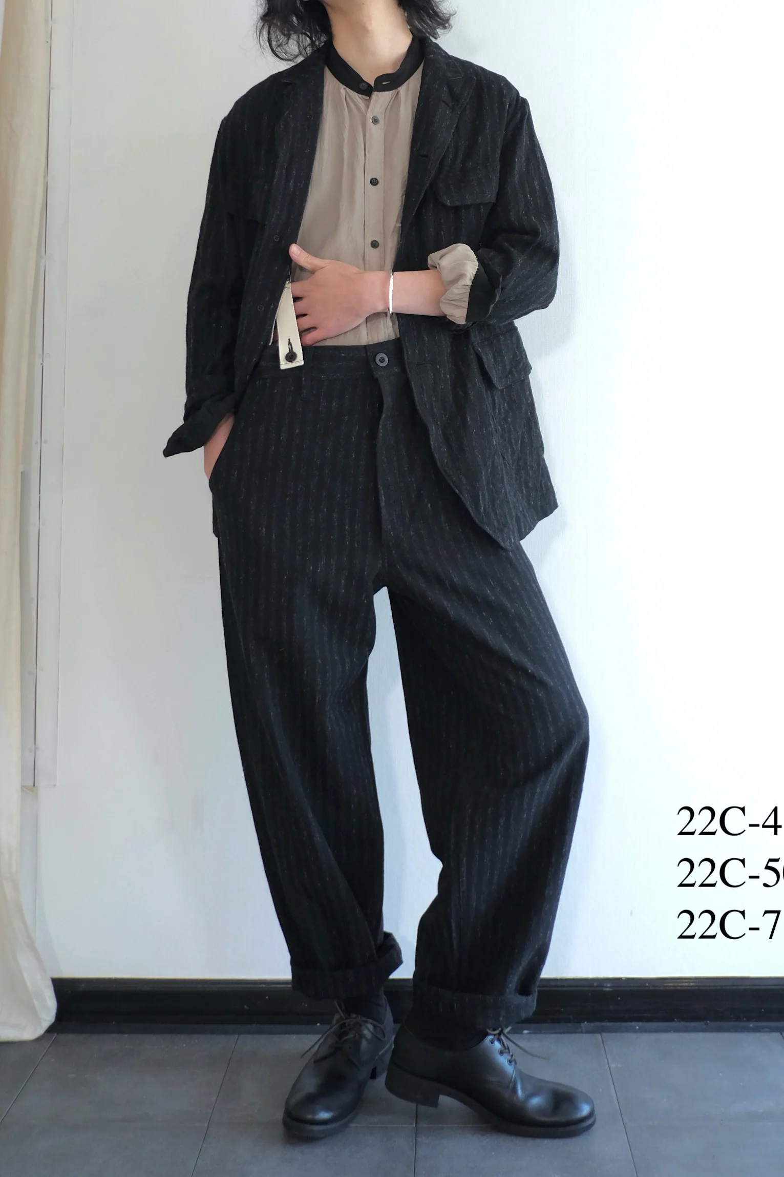 KLASICA ink color striped jacket 22C-48JKT - Image 3