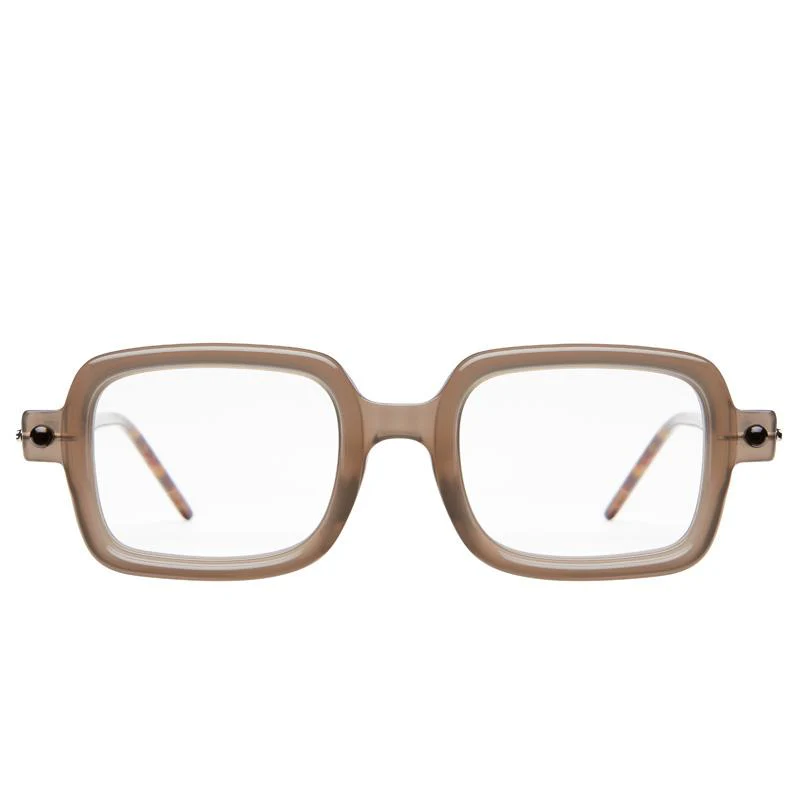 Kuboraum P2 series color matching cylindrical temple square frame sunglasses KBM-P2 50-22 BRW - Image 6
