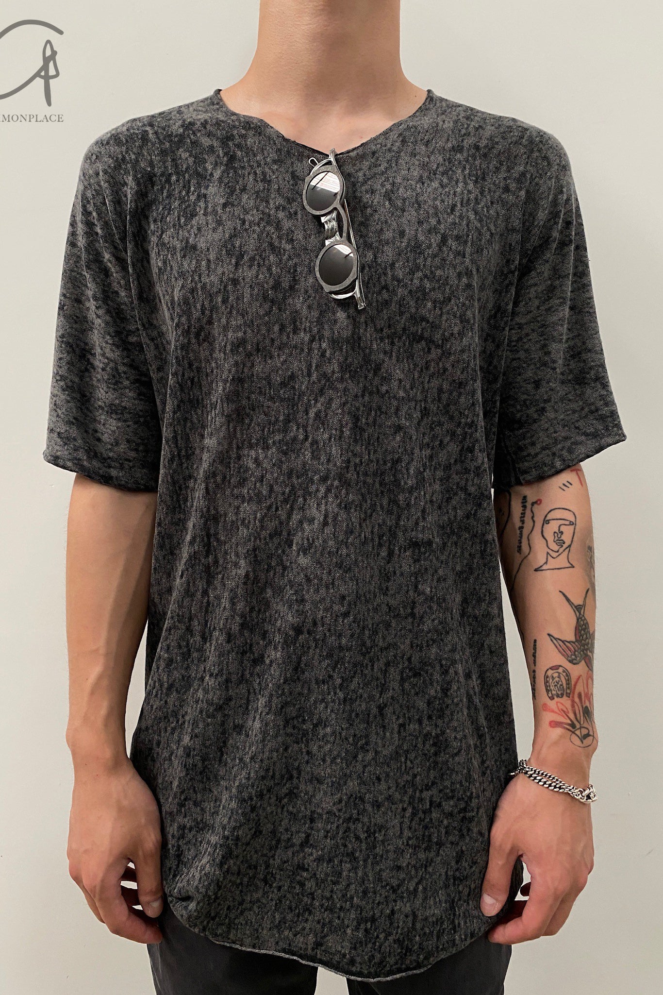 label under construction arched T-shirt 39YMTS03-MA01-P 39/MG-K - Image 5