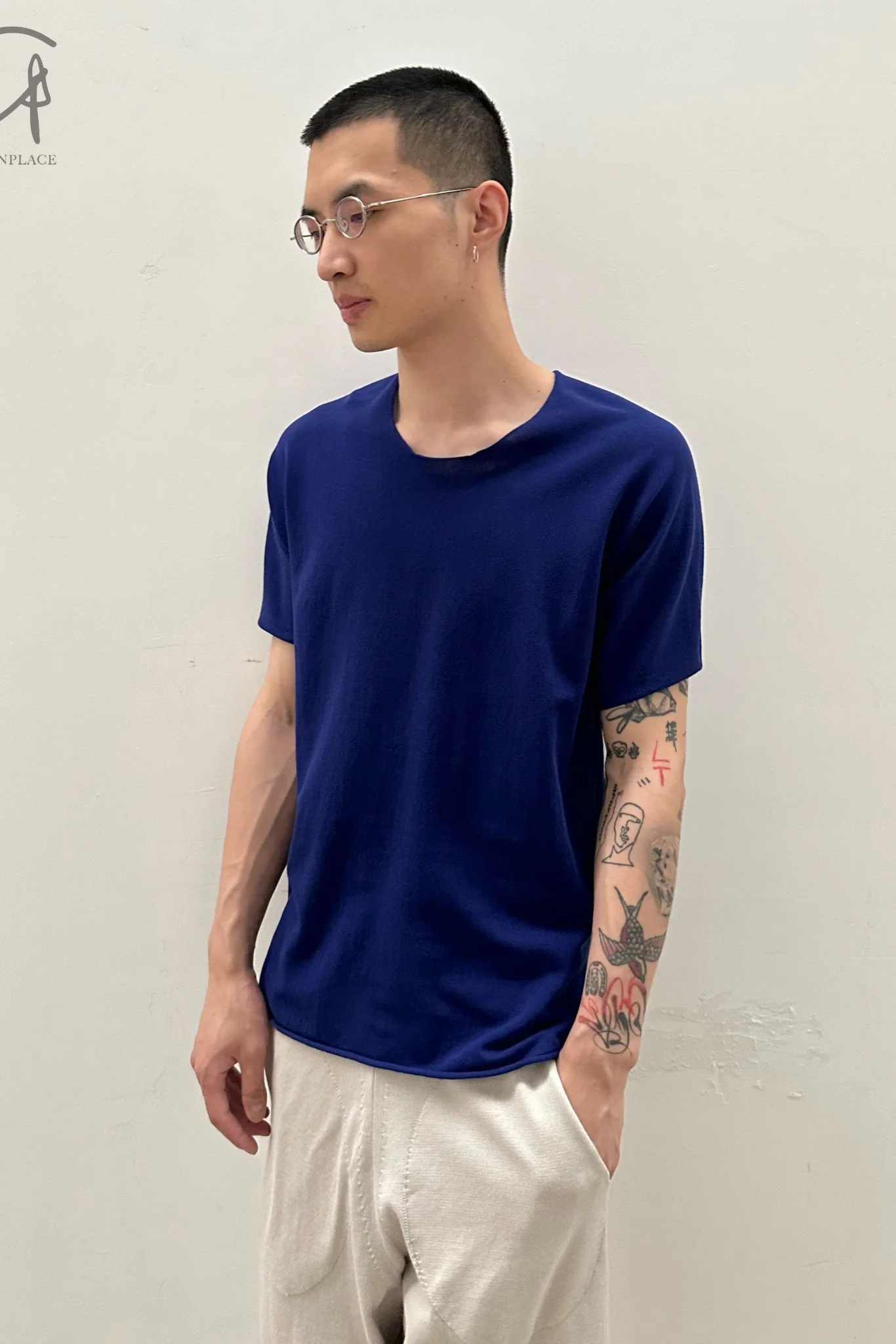 label under construction arched T-shirt 41YMTS05 ZER2 EB - Image 6
