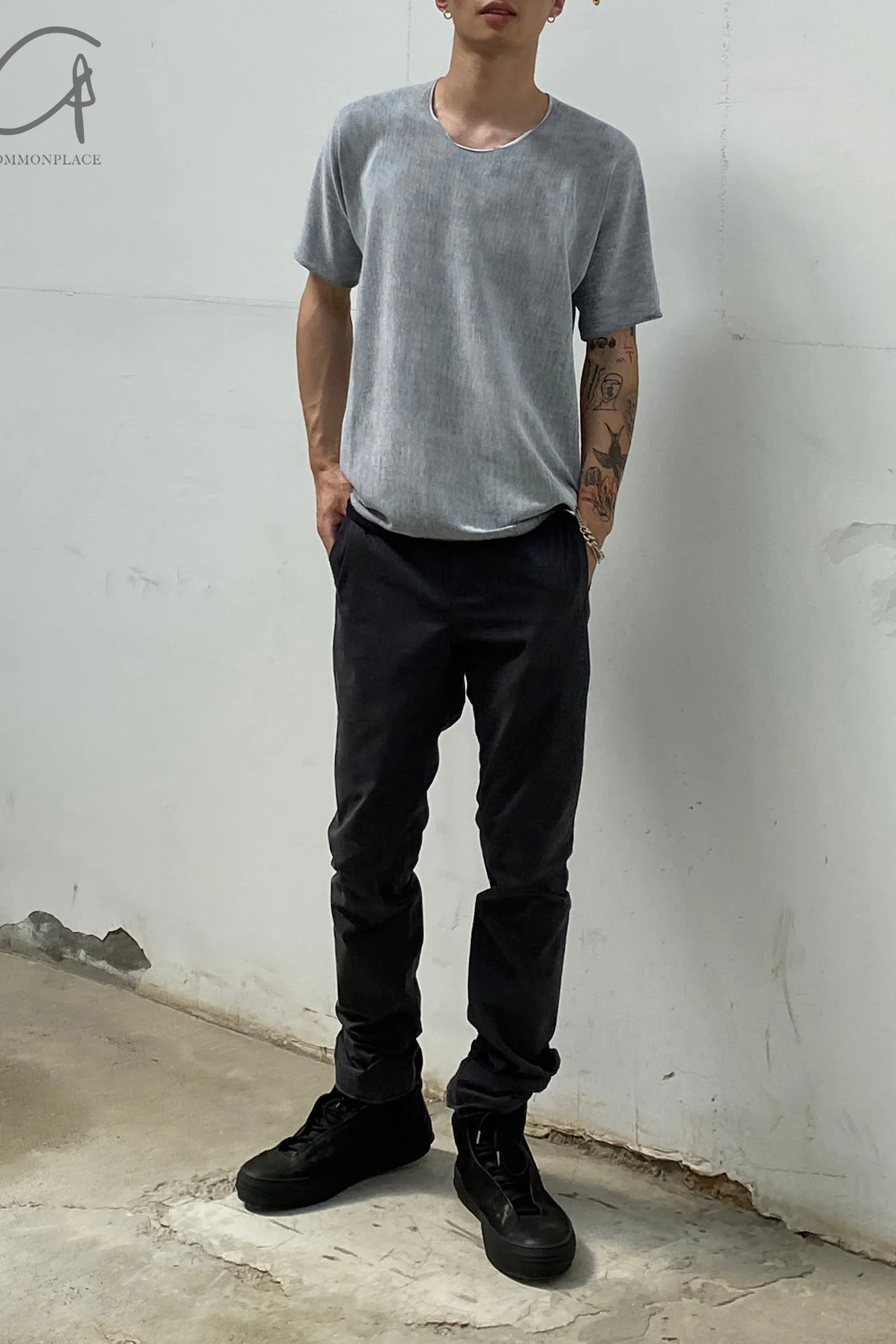 label under construction front cut classic trousers 26FMPN64-C0181A-UN 26/6 - Image 6