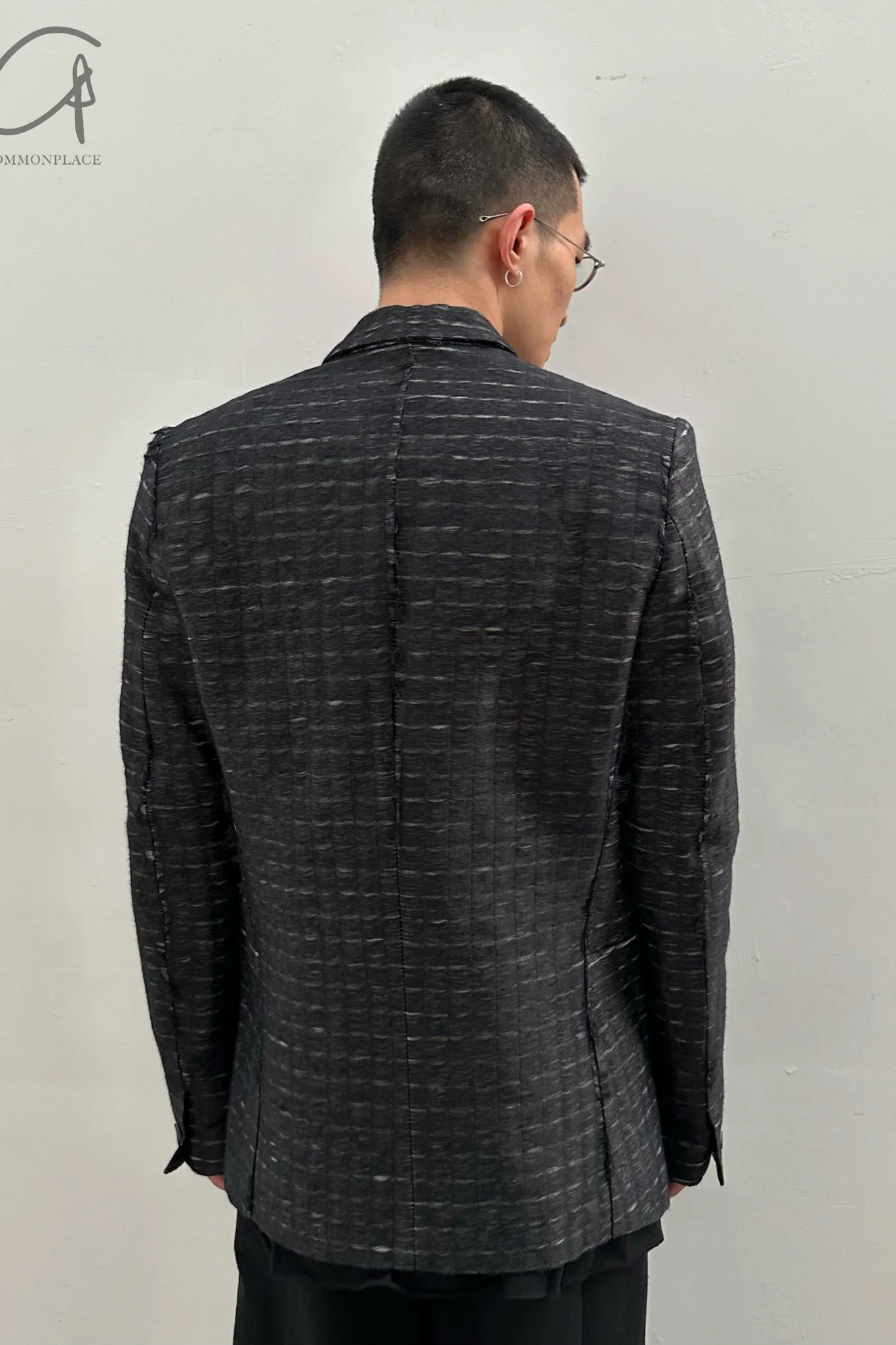 label under construction horizontal stripe jacket 41FMJC100 BAS BK - Image 12