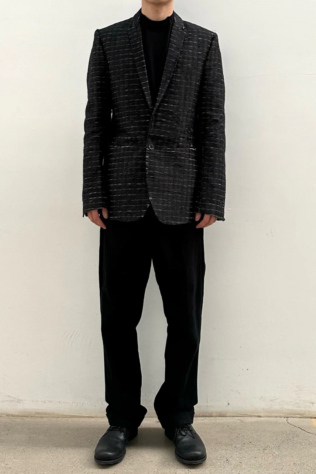 label under construction horizontal stripe jacket 41FMJC100 BAS BK - Image 14
